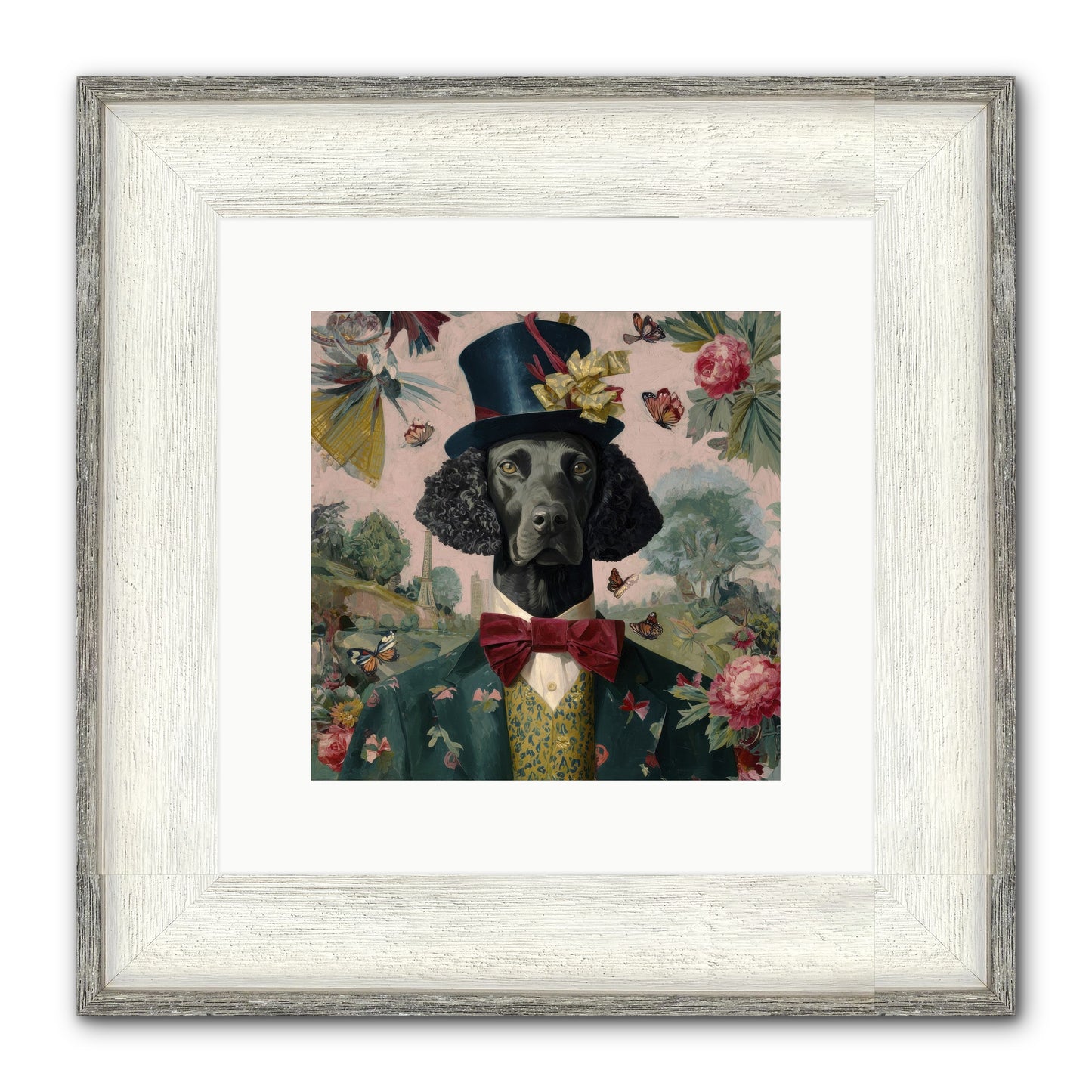 Merriment’s Echo Framed Print - Driftwood White 10x10