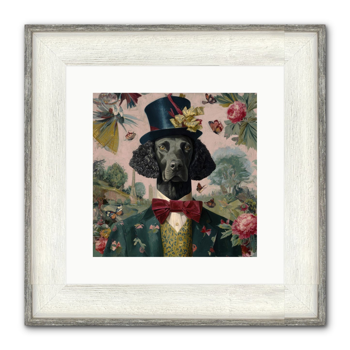 Merriment’s Echo Framed Print - Driftwood White 12x12