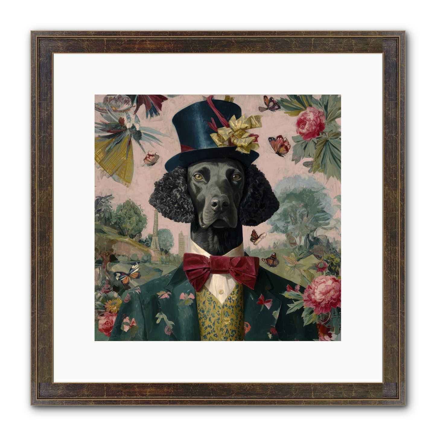 Merriment’s Echo Framed Print - Slimwoods Black/Gold 12x12