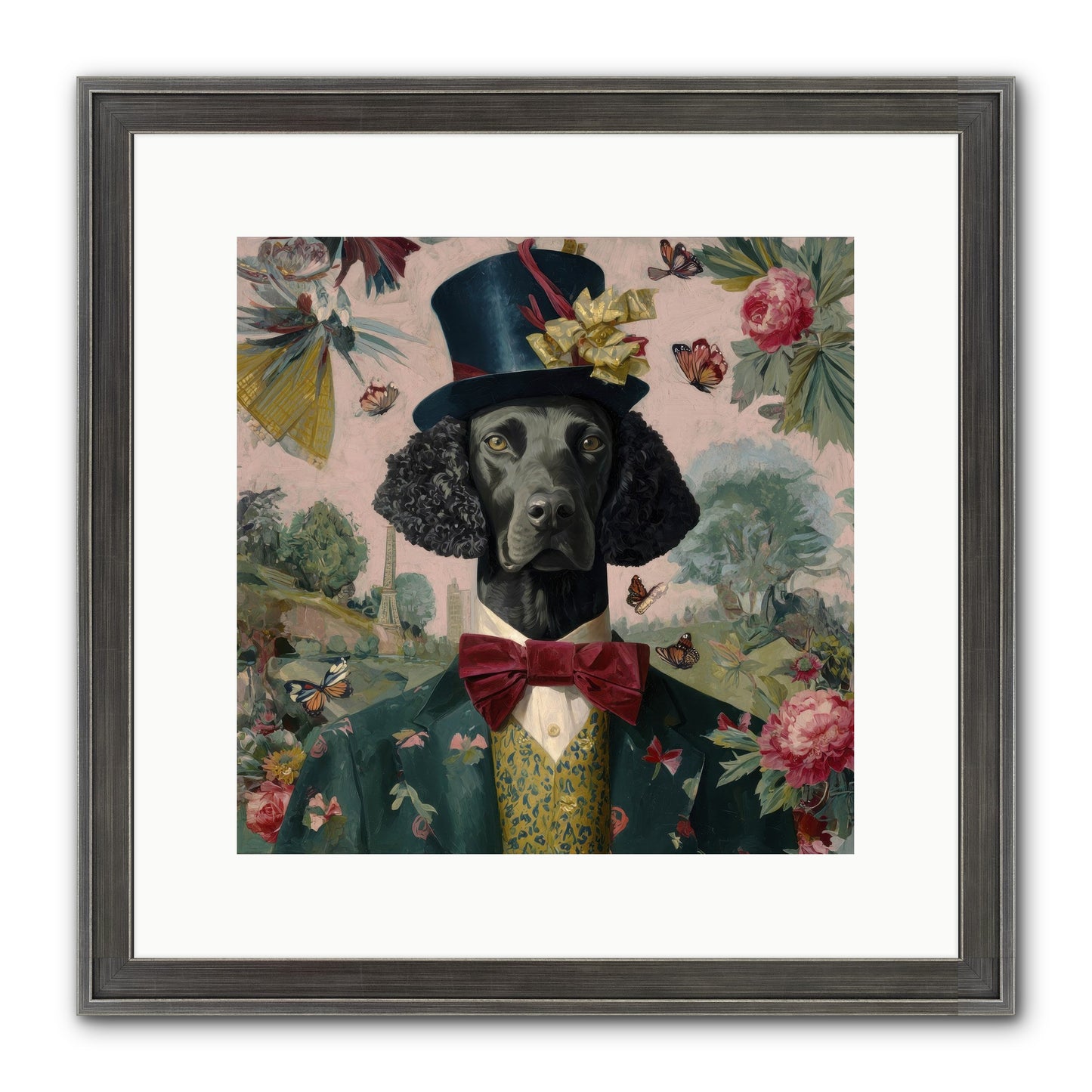 Merriment’s Echo Framed Print - Slimwoods Black/Silver 12x12
