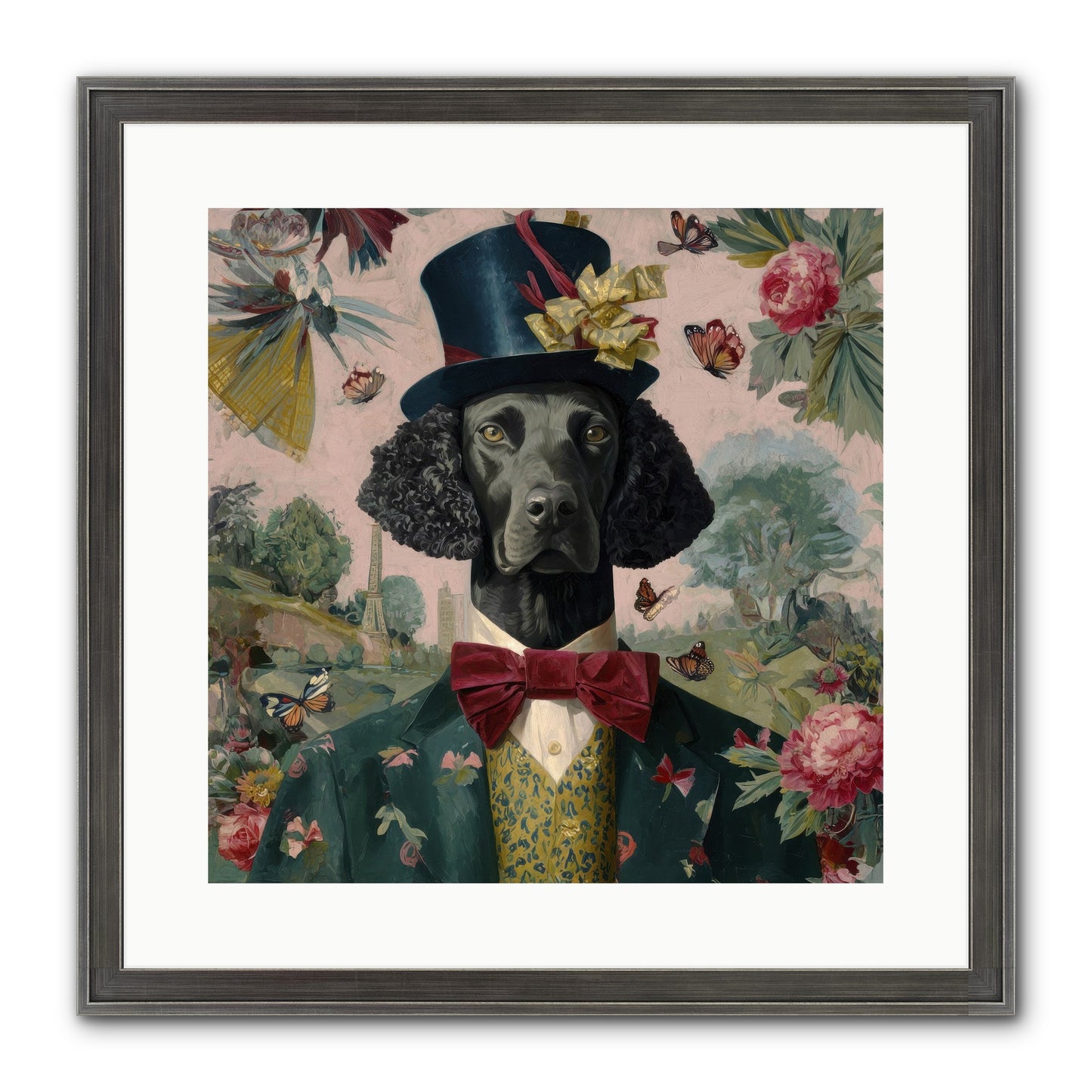 Merriment’s Echo Framed Print - Slimwoods Black/Silver 16x16