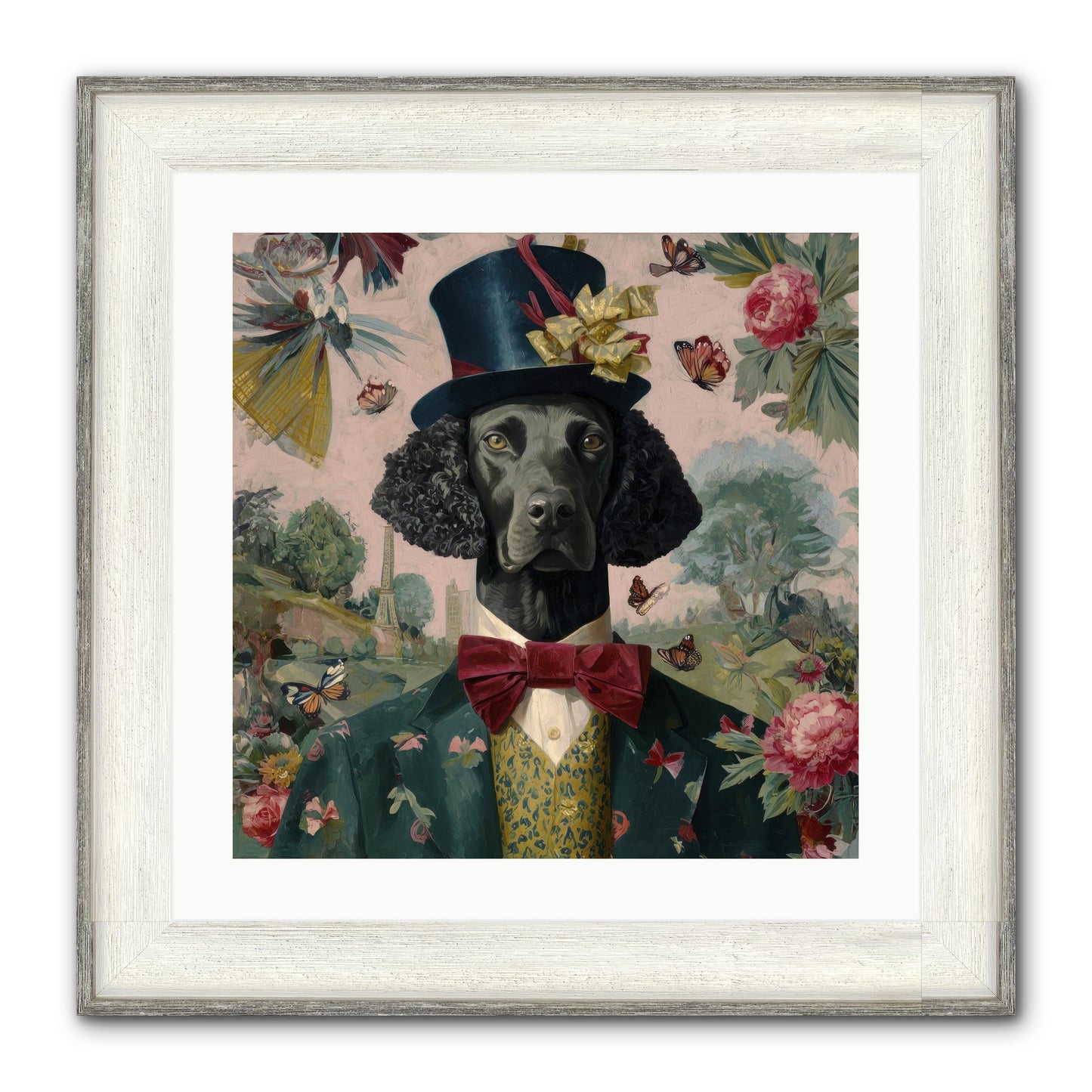 Merriment’s Echo Framed Print - Driftwood White 20x20