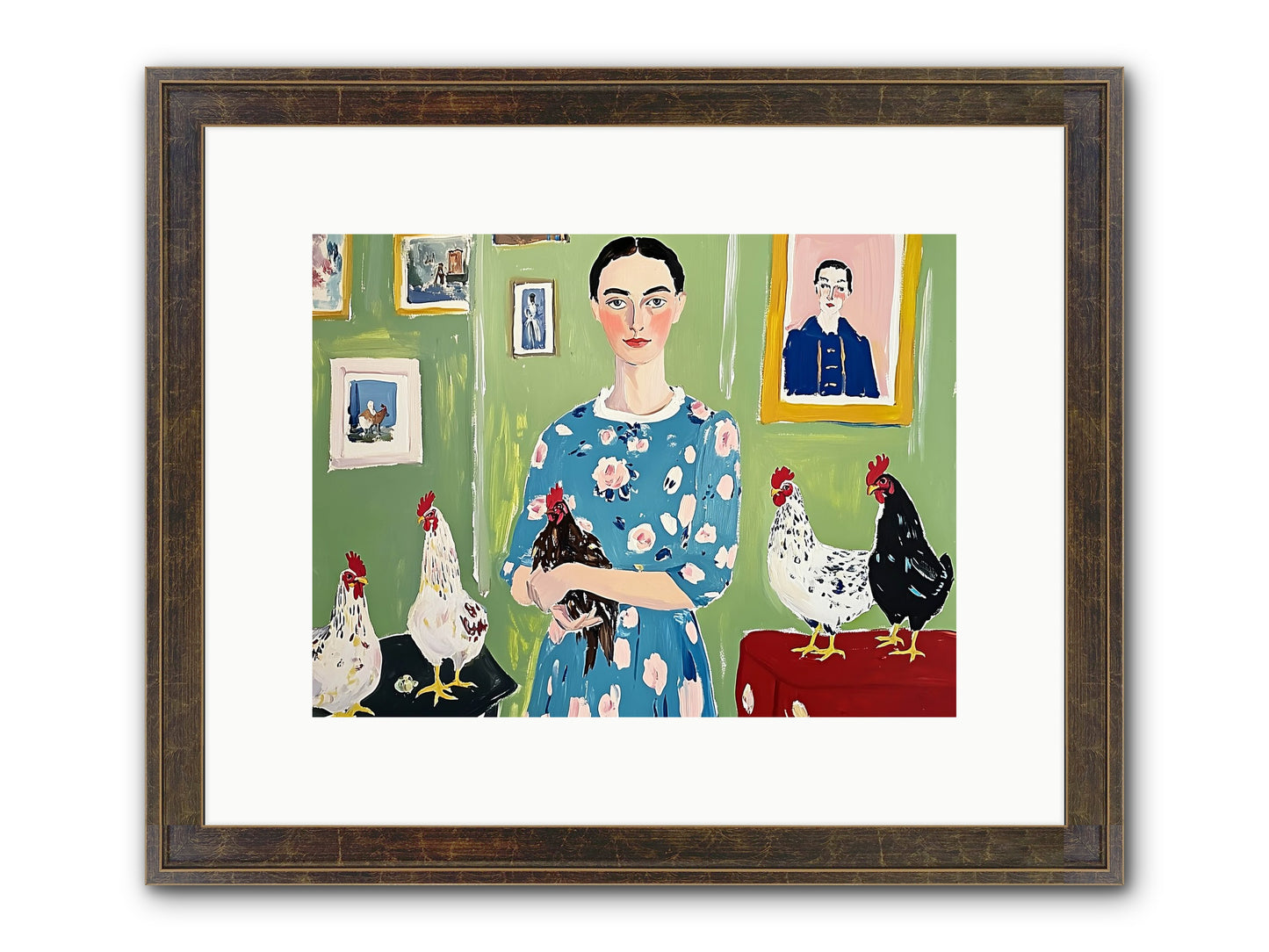 Merry Cricket Framed Print - Slimwoods Black/Gold 12x9