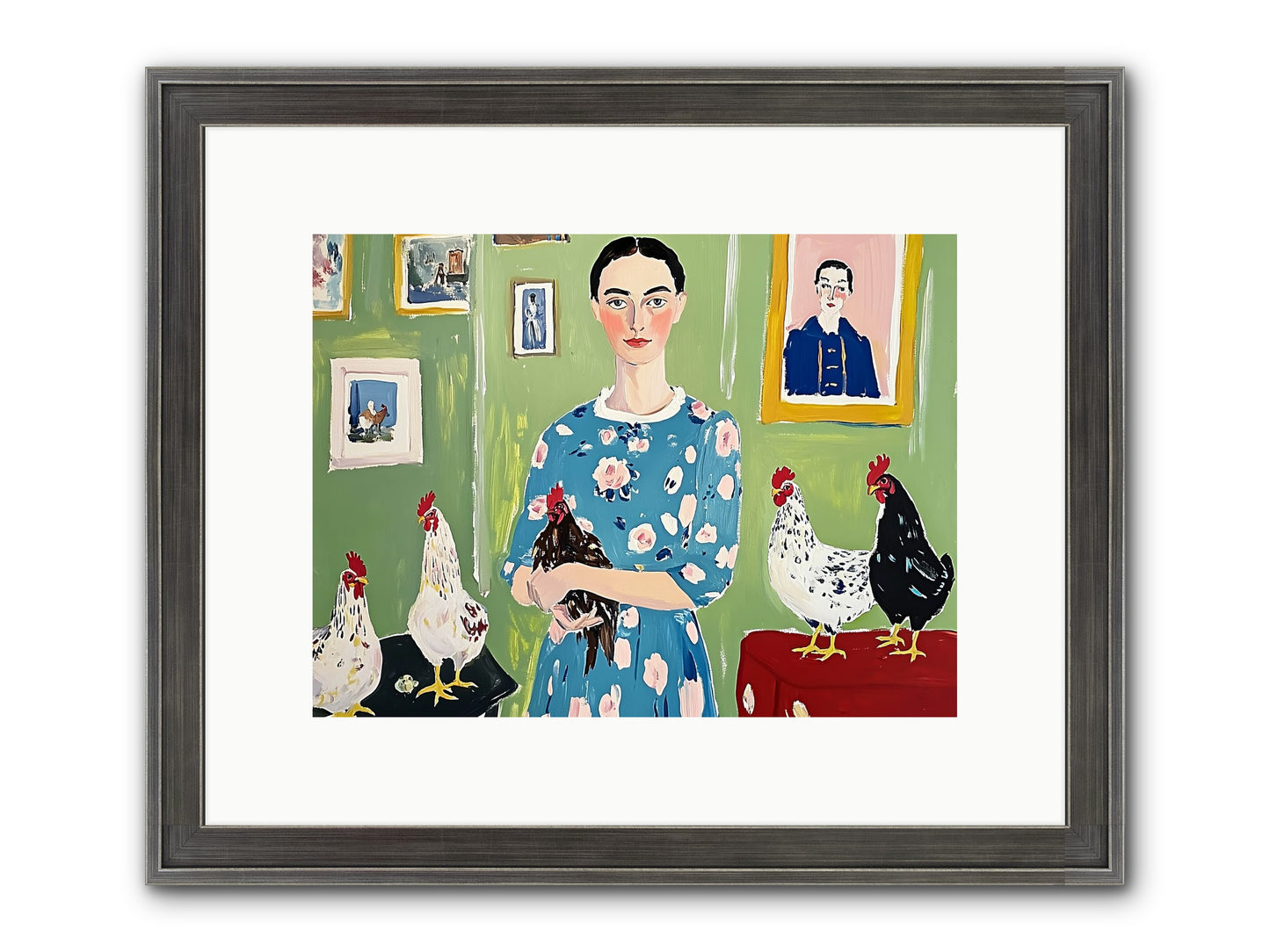 Merry Cricket Framed Print - Slimwoods Black/Silver 12x9