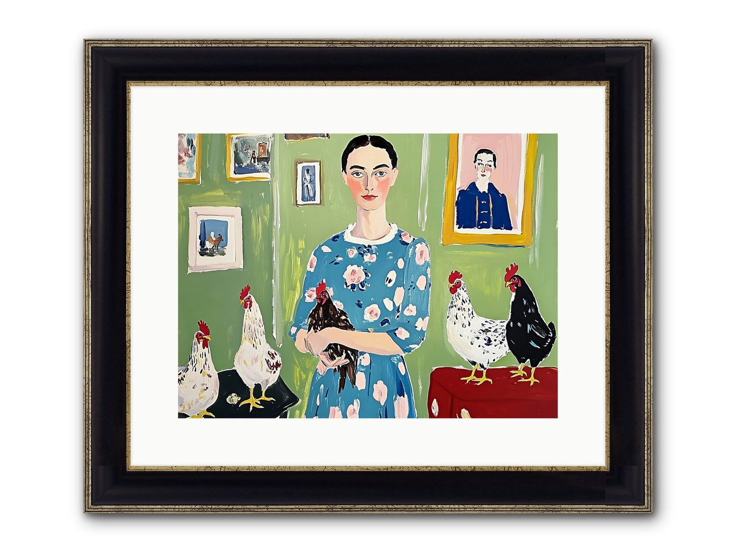Merry Cricket Framed Print - Black & Gold 16x12
