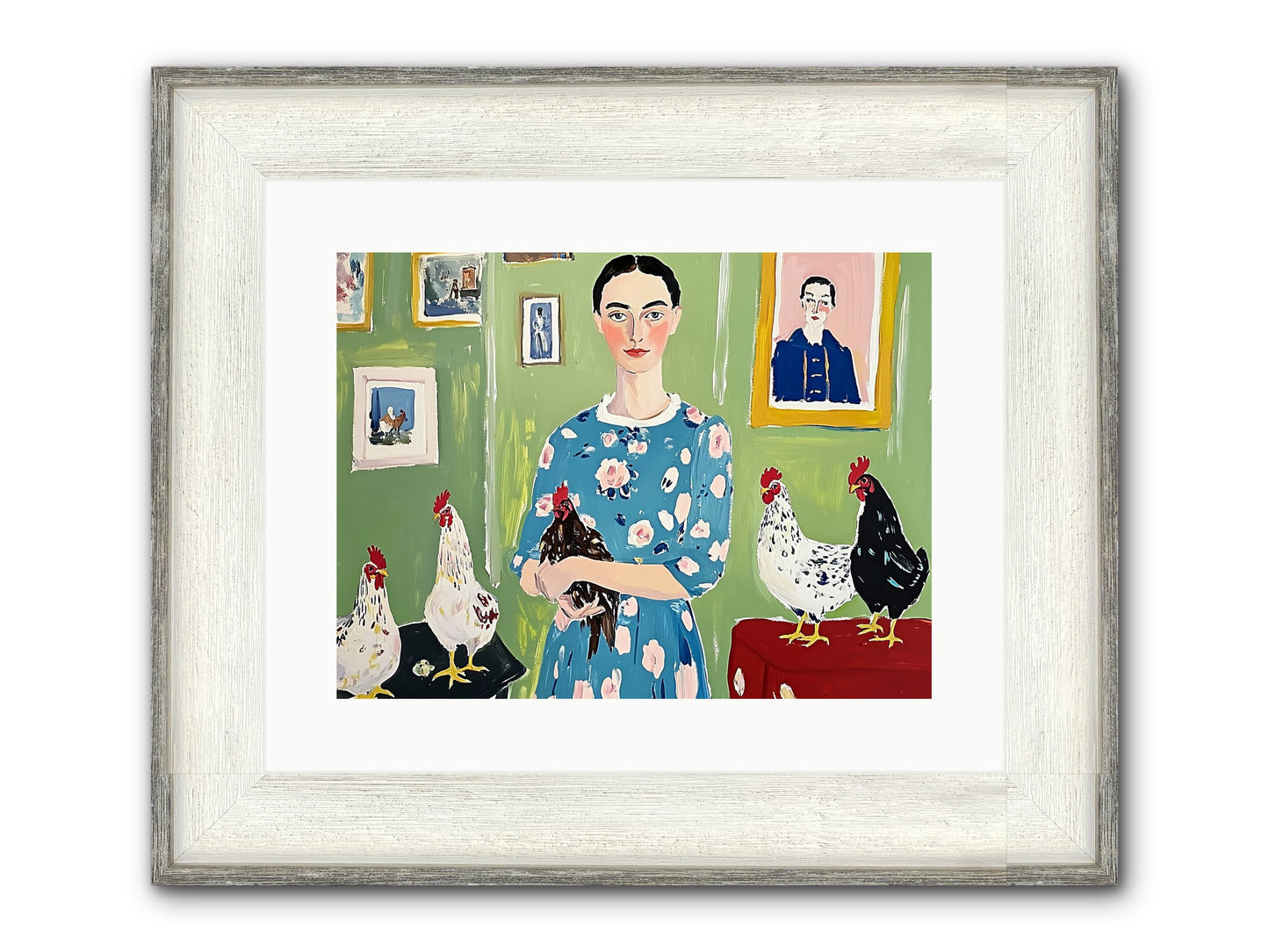 Merry Cricket Framed Print - Driftwood White 16x12