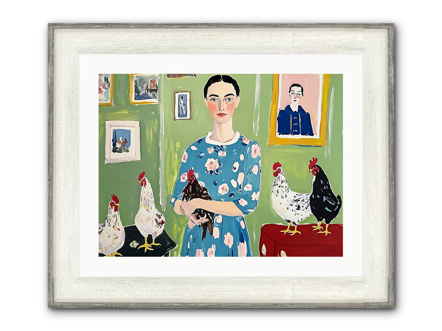 Merry Cricket Framed Print - Driftwood White 24x18