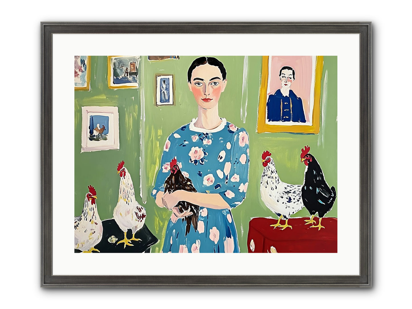 Merry Cricket Framed Print - Slimwoods Black/Silver 24x18
