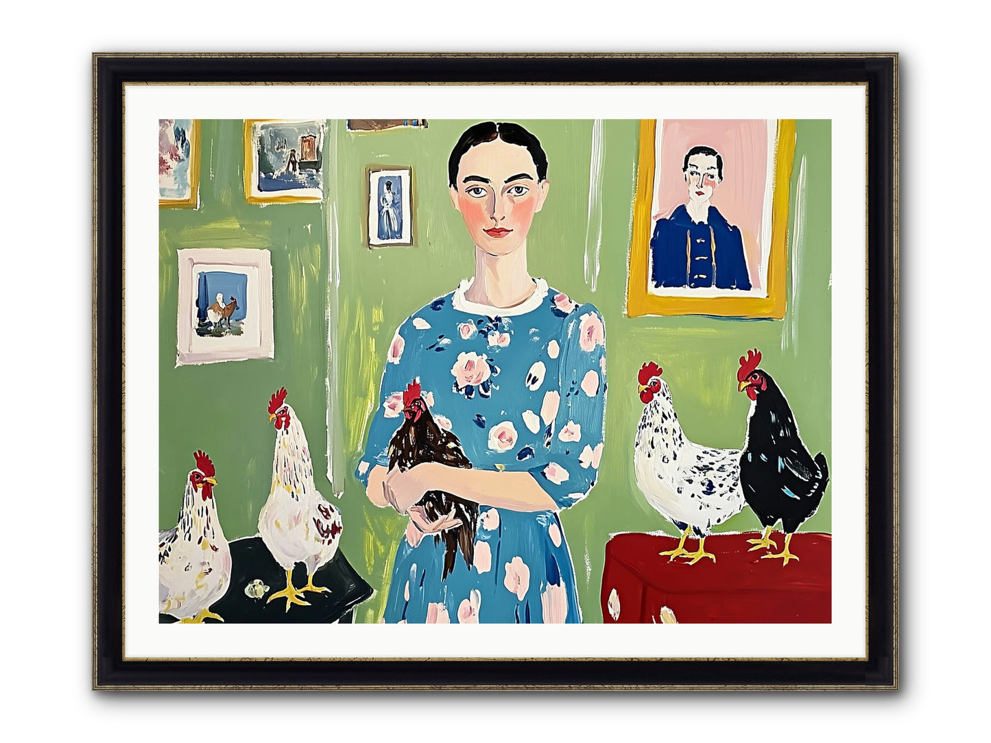 Merry Cricket Framed Print - Black & Gold 40x30