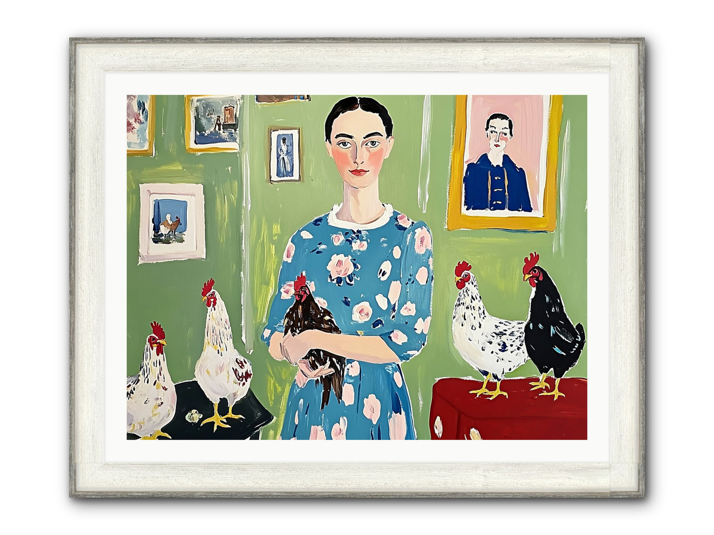 Merry Cricket Framed Print - Driftwood White 40x30