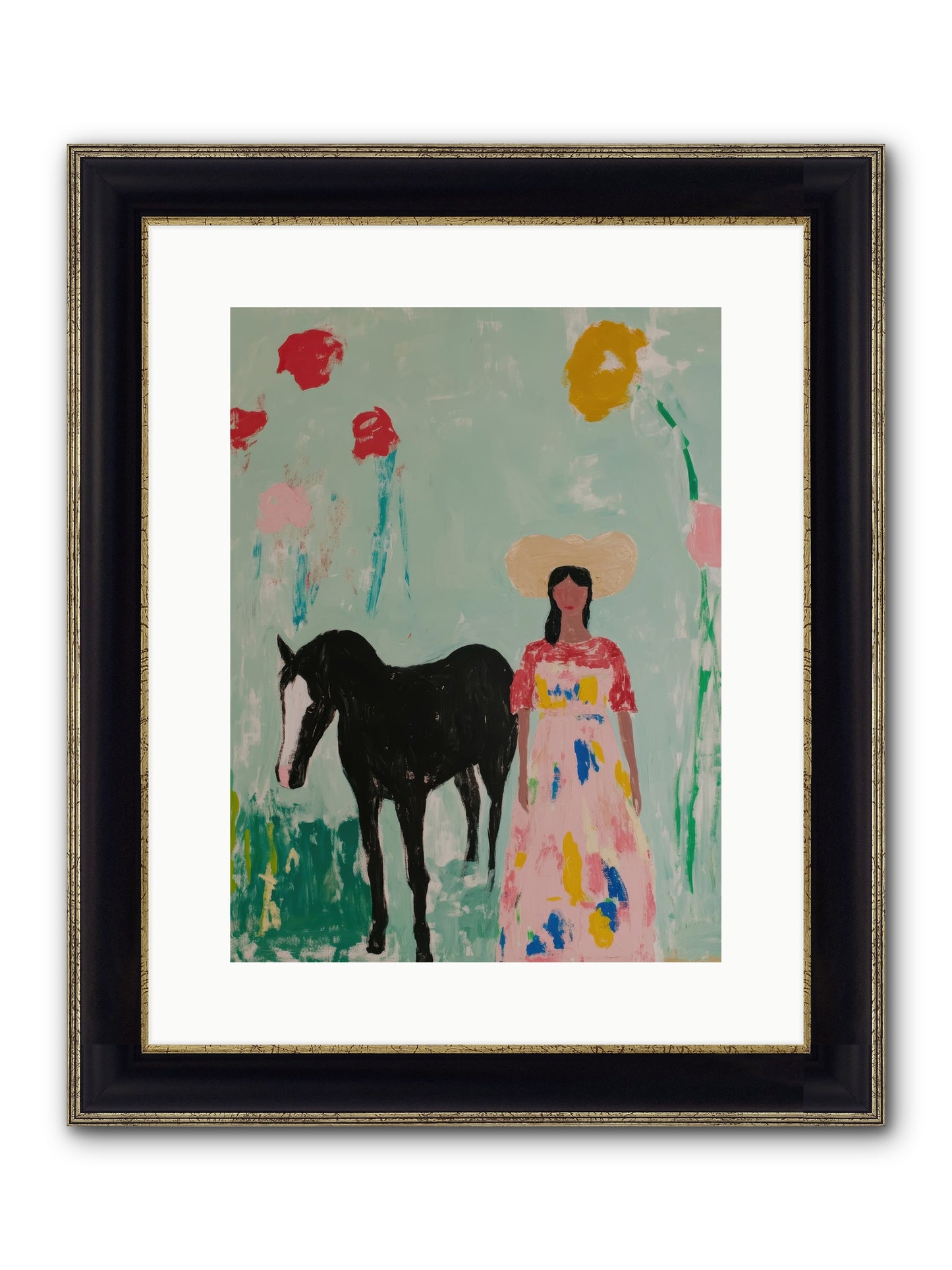 Mesa Moon Melody Framed Print - Black & Gold 12x16
