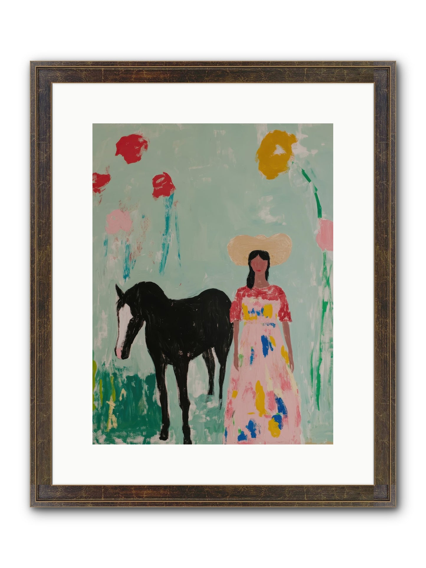 Mesa Moon Melody Framed Print - Slimwoods Black/Gold 12x16