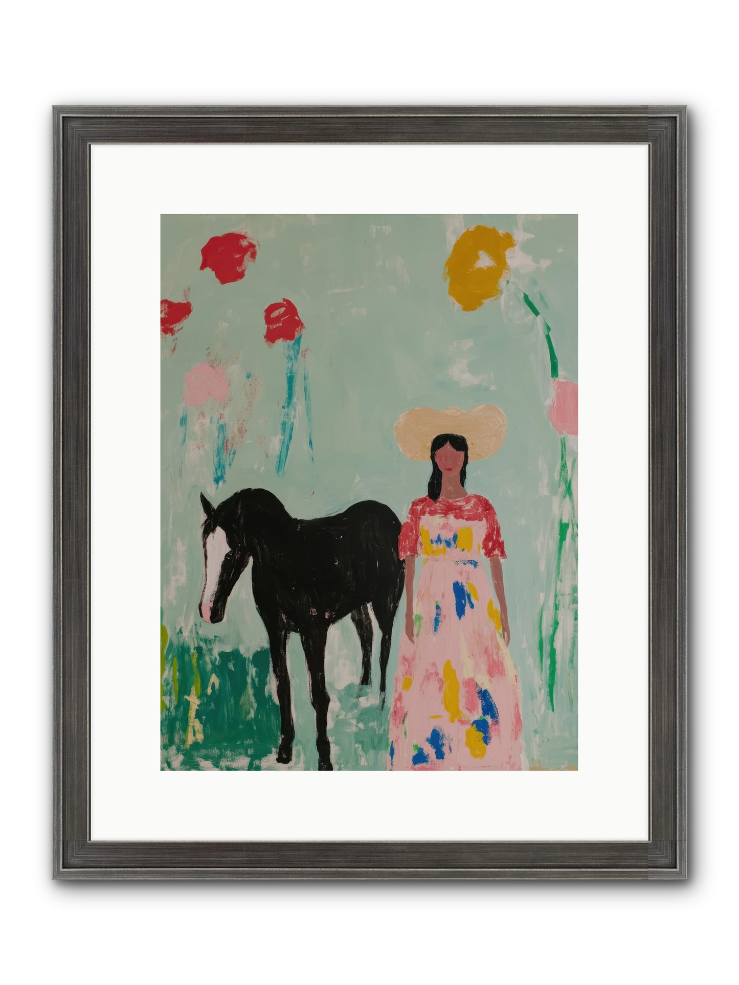 Mesa Moon Melody Framed Print - Slimwoods Black/Silver 12x16