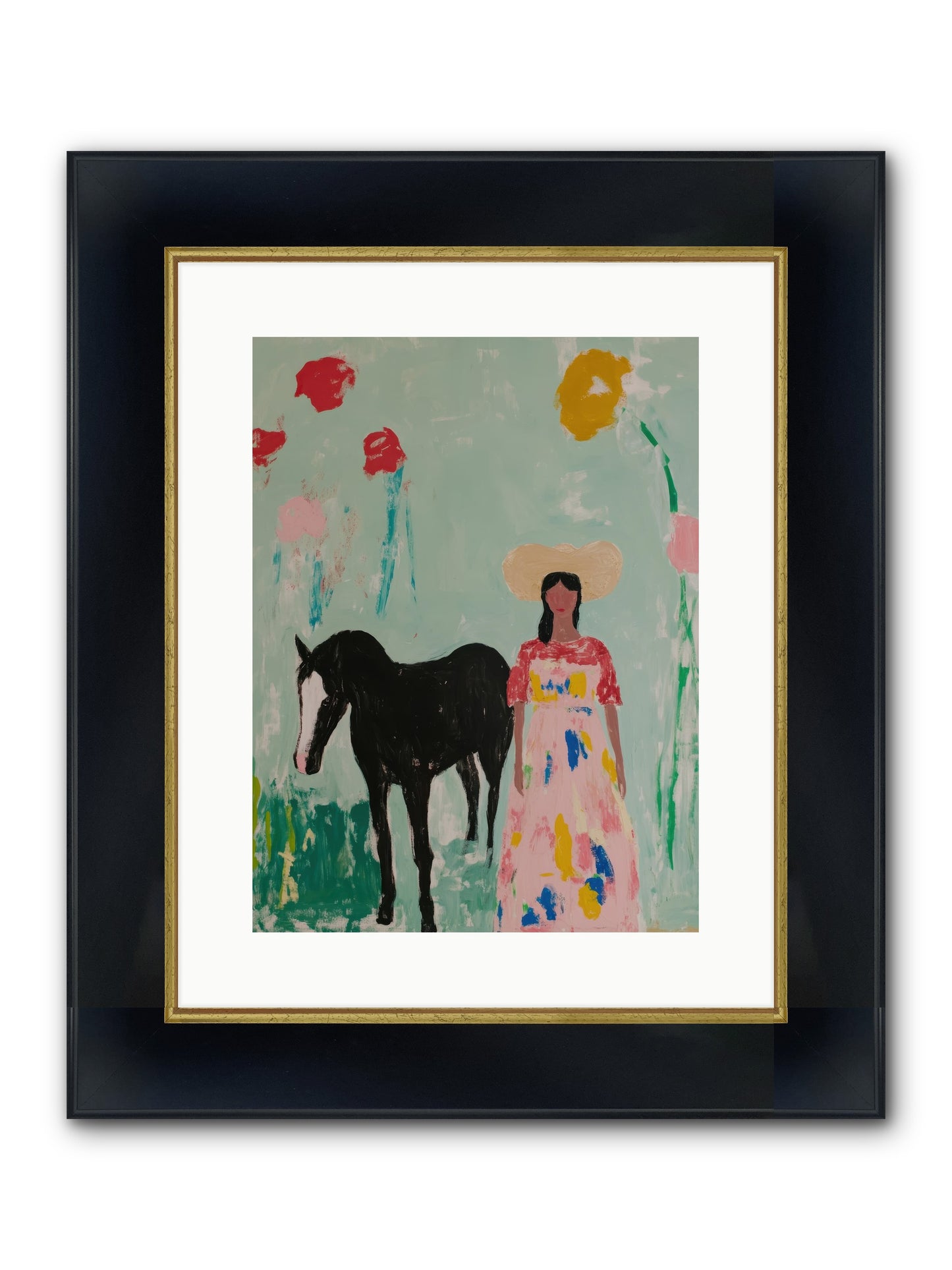 Mesa Moon Melody Framed Print - Wide Black w/Gold 12x16