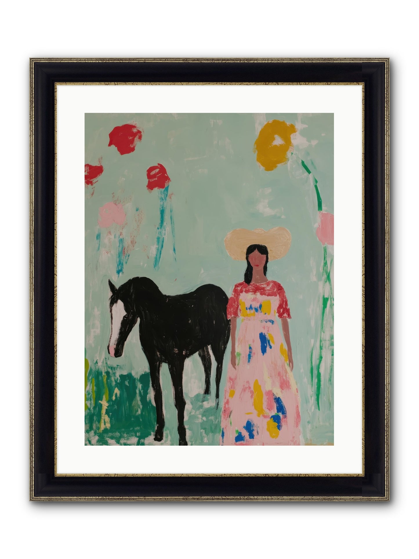 Mesa Moon Melody Framed Print - Black & Gold 18x24