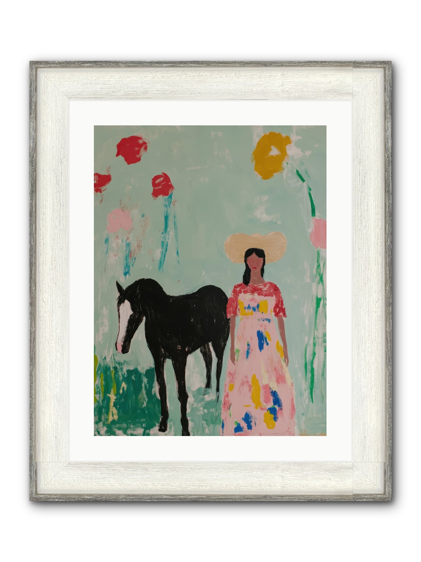 Mesa Moon Melody Framed Print - Driftwood White 18x24