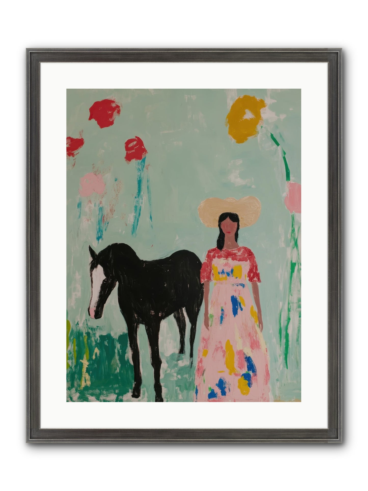 Mesa Moon Melody Framed Print - Slimwoods Black/Silver 18x24