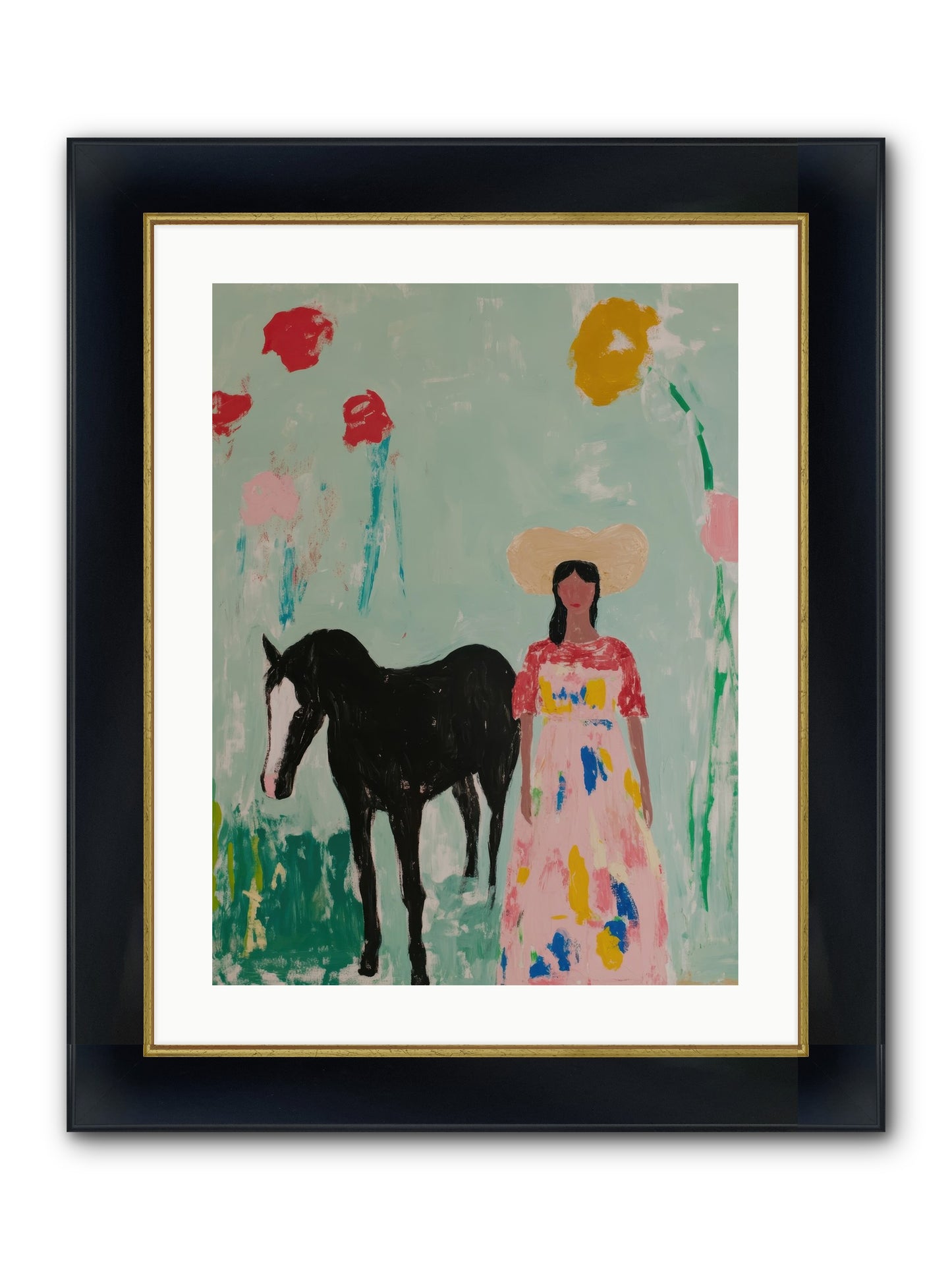 Mesa Moon Melody Framed Print - Wide Black w/Gold 18x24