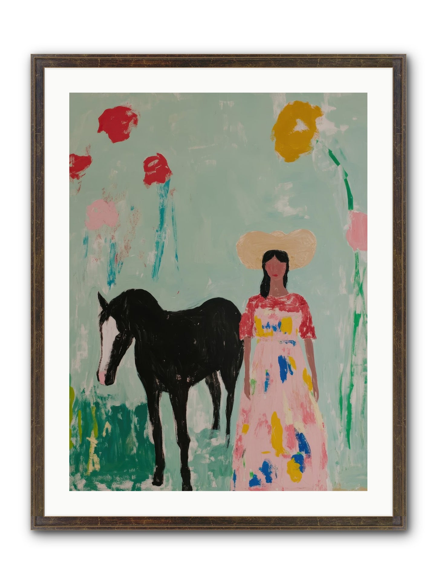 Mesa Moon Melody Framed Print - Slimwoods Black/Gold 24x32