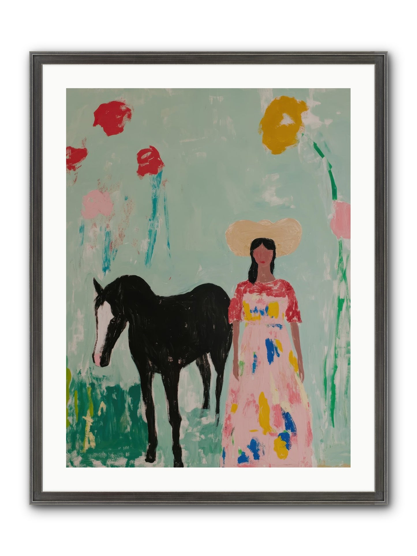 Mesa Moon Melody Framed Print - Slimwoods Black/Silver 24x32