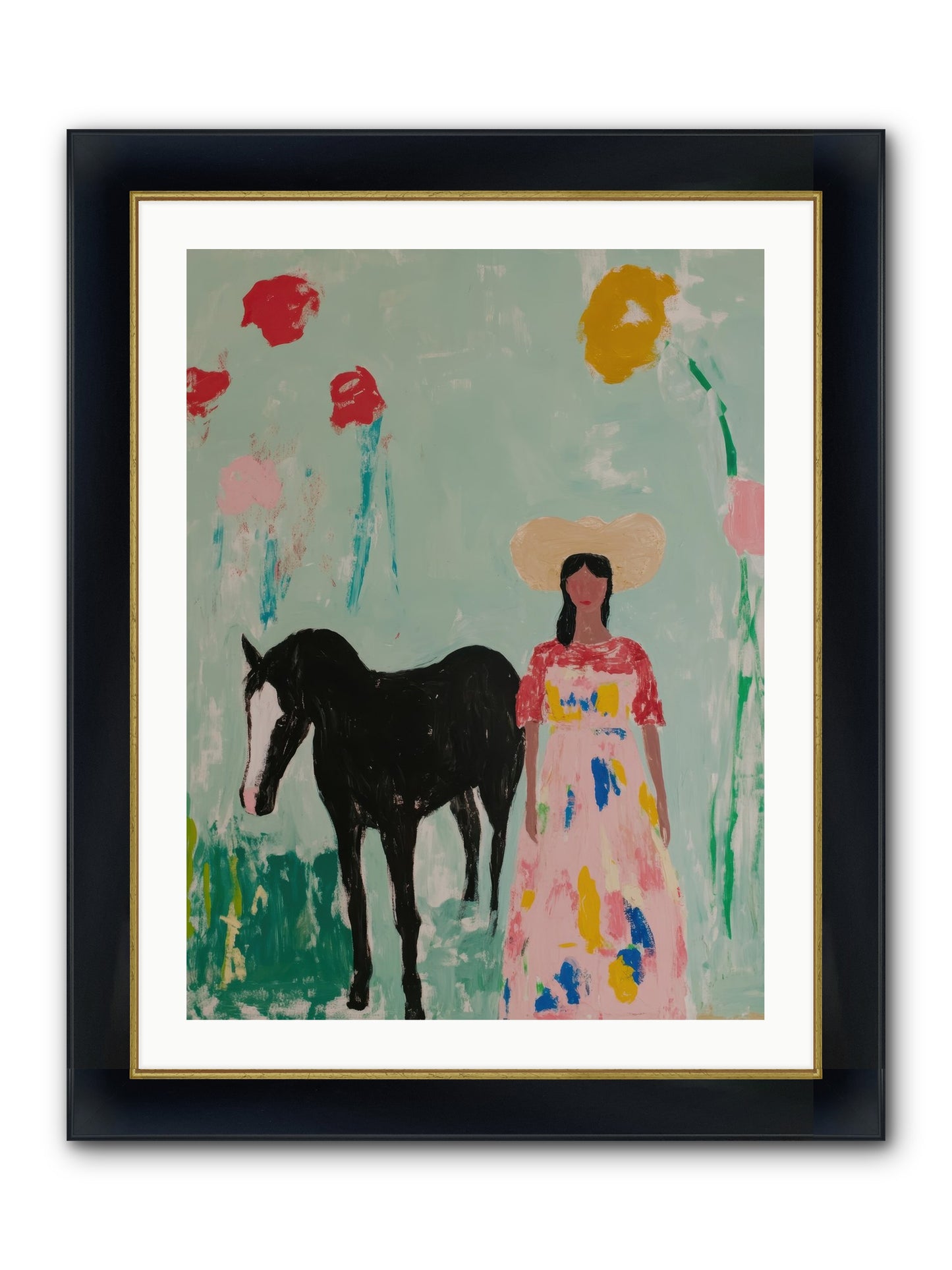 Mesa Moon Melody Framed Print - Wide Black w/Gold 24x32