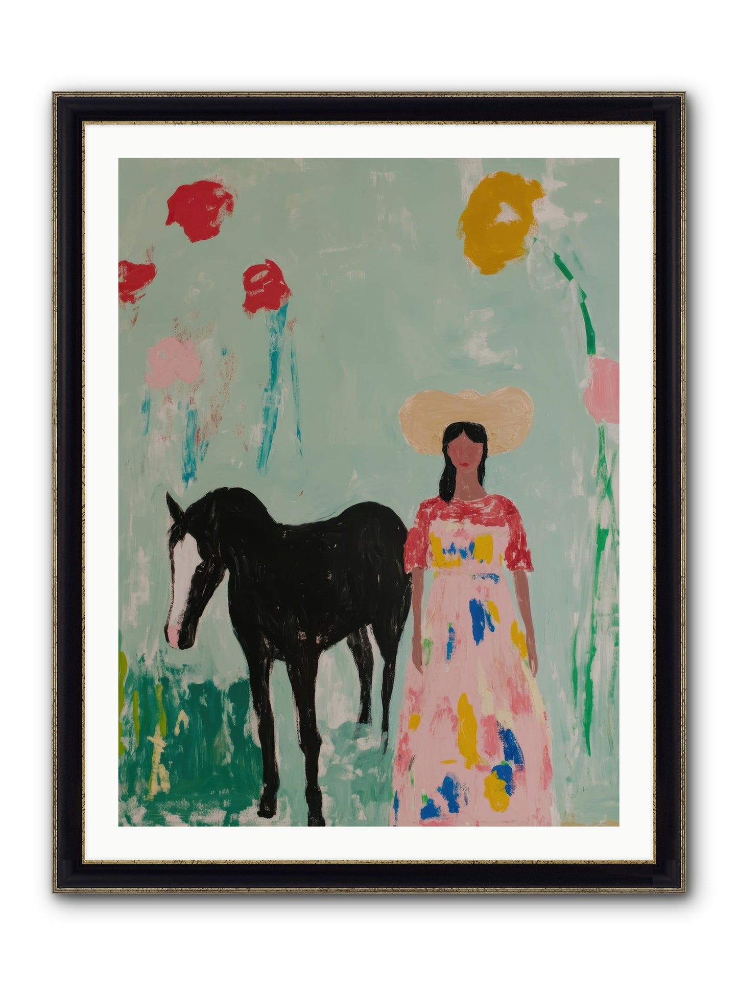 Mesa Moon Melody Framed Print - Black & Gold 30x40