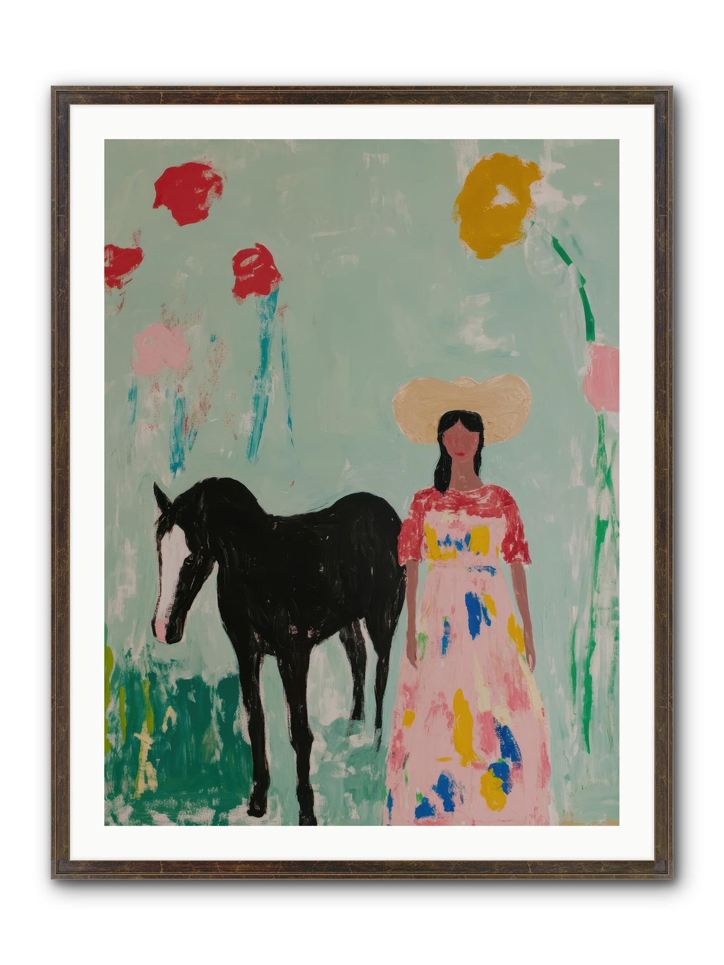 Mesa Moon Melody Framed Print - Slimwoods Black/Gold 30x40