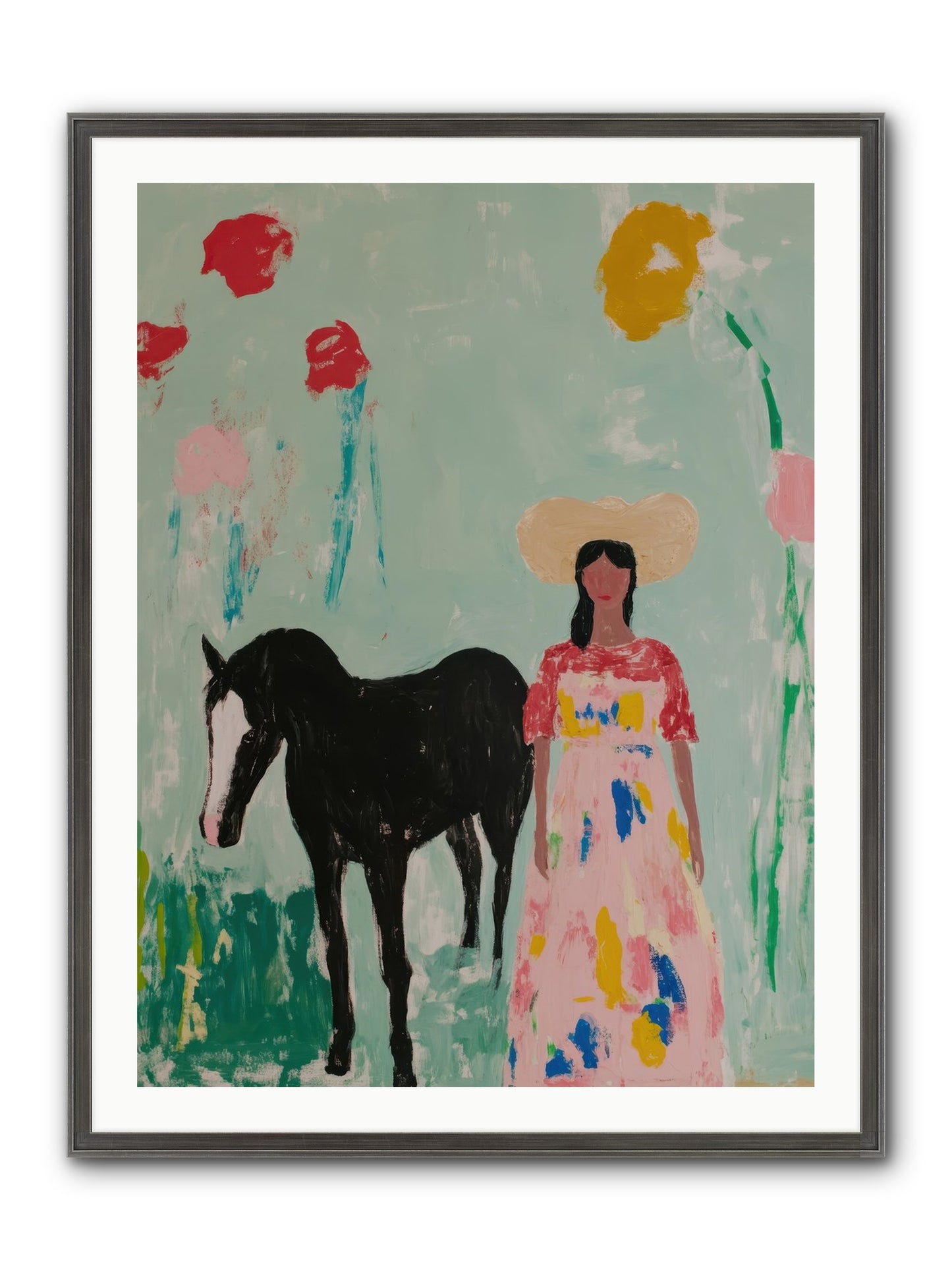 Mesa Moon Melody Framed Print - Slimwoods Black/Silver 30x40