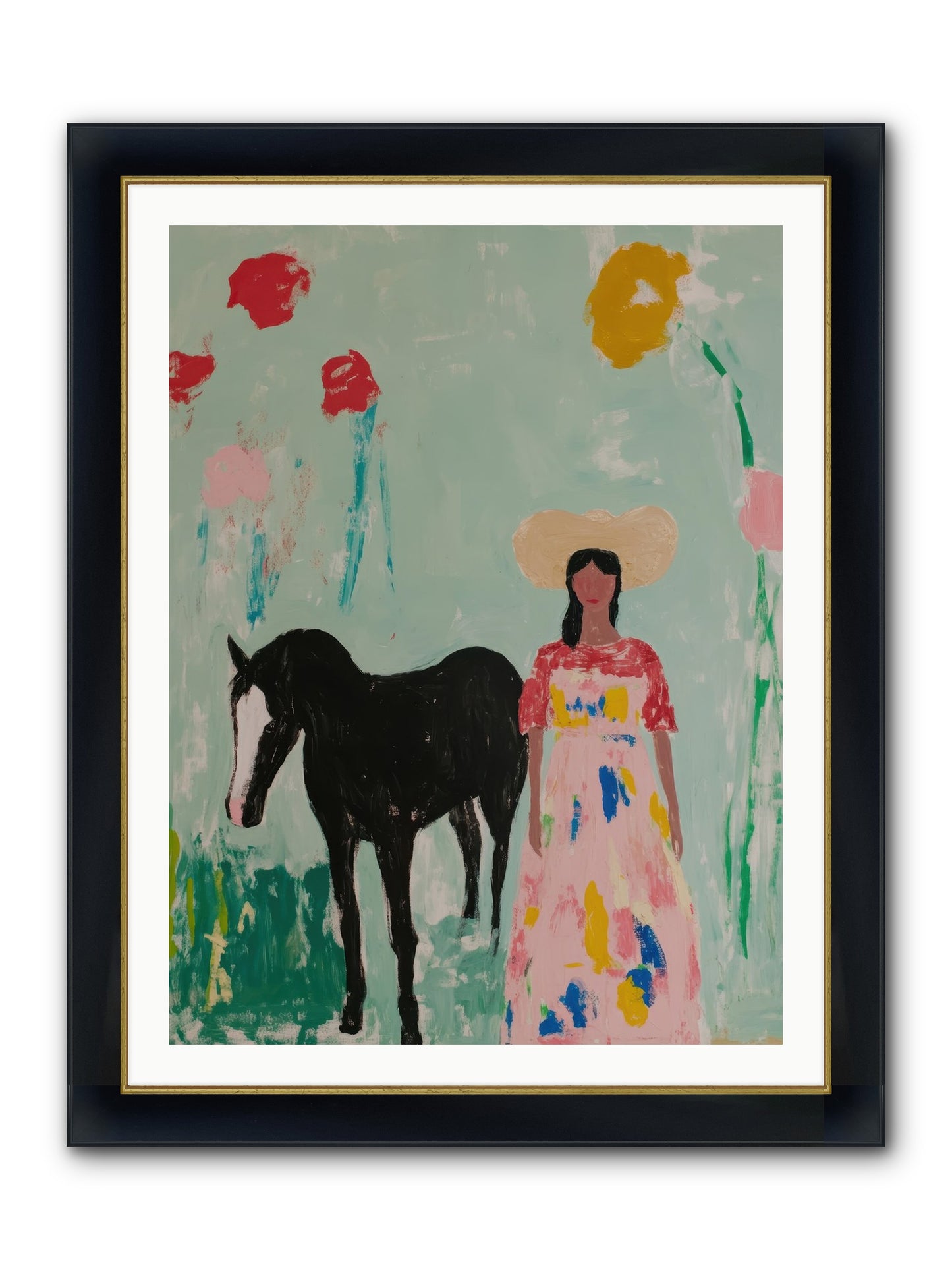 Mesa Moon Melody Framed Print - Wide Black w/Gold 30x40