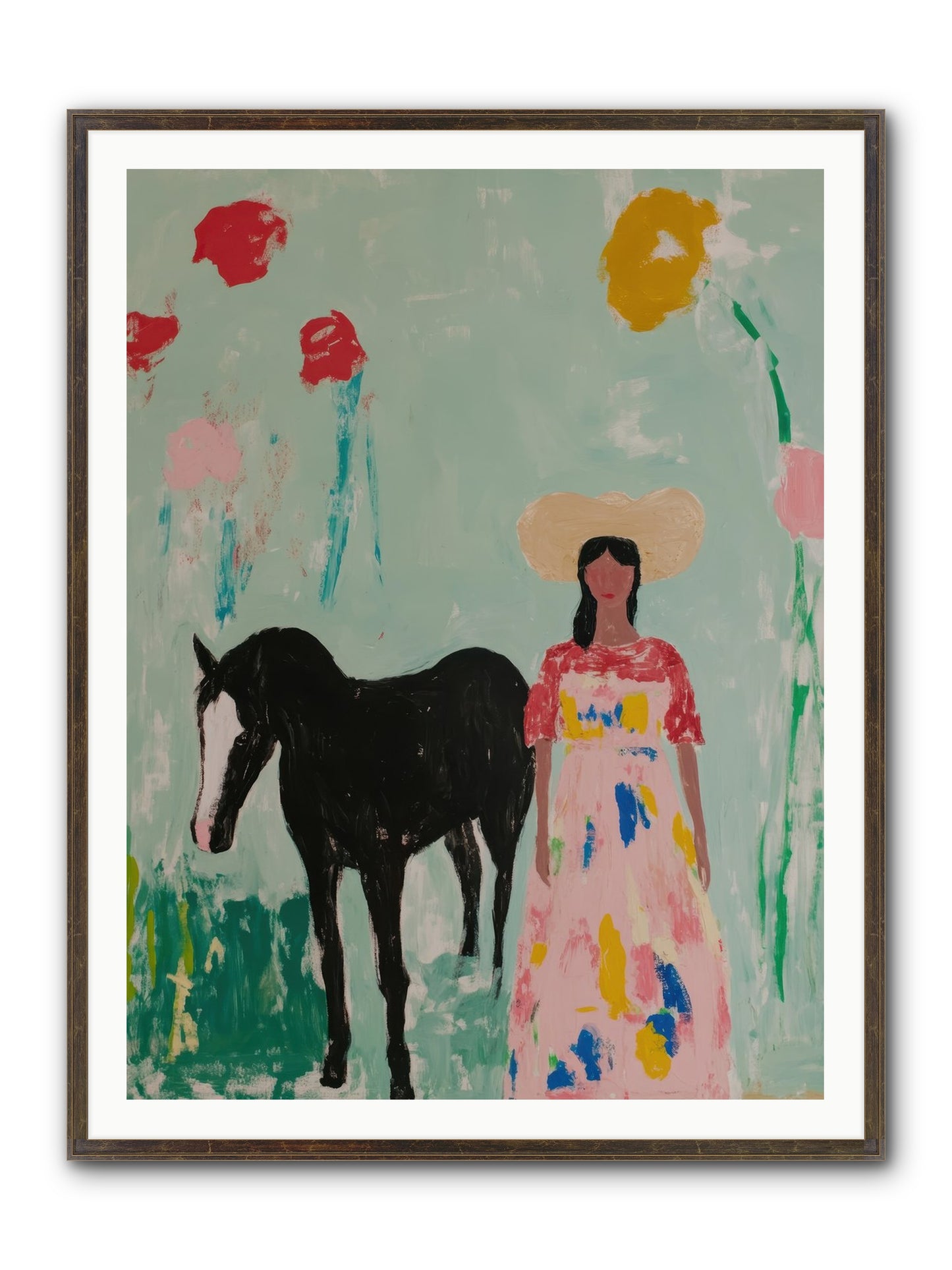 Mesa Moon Melody Framed Print - Slimwoods Black/Gold 36x48