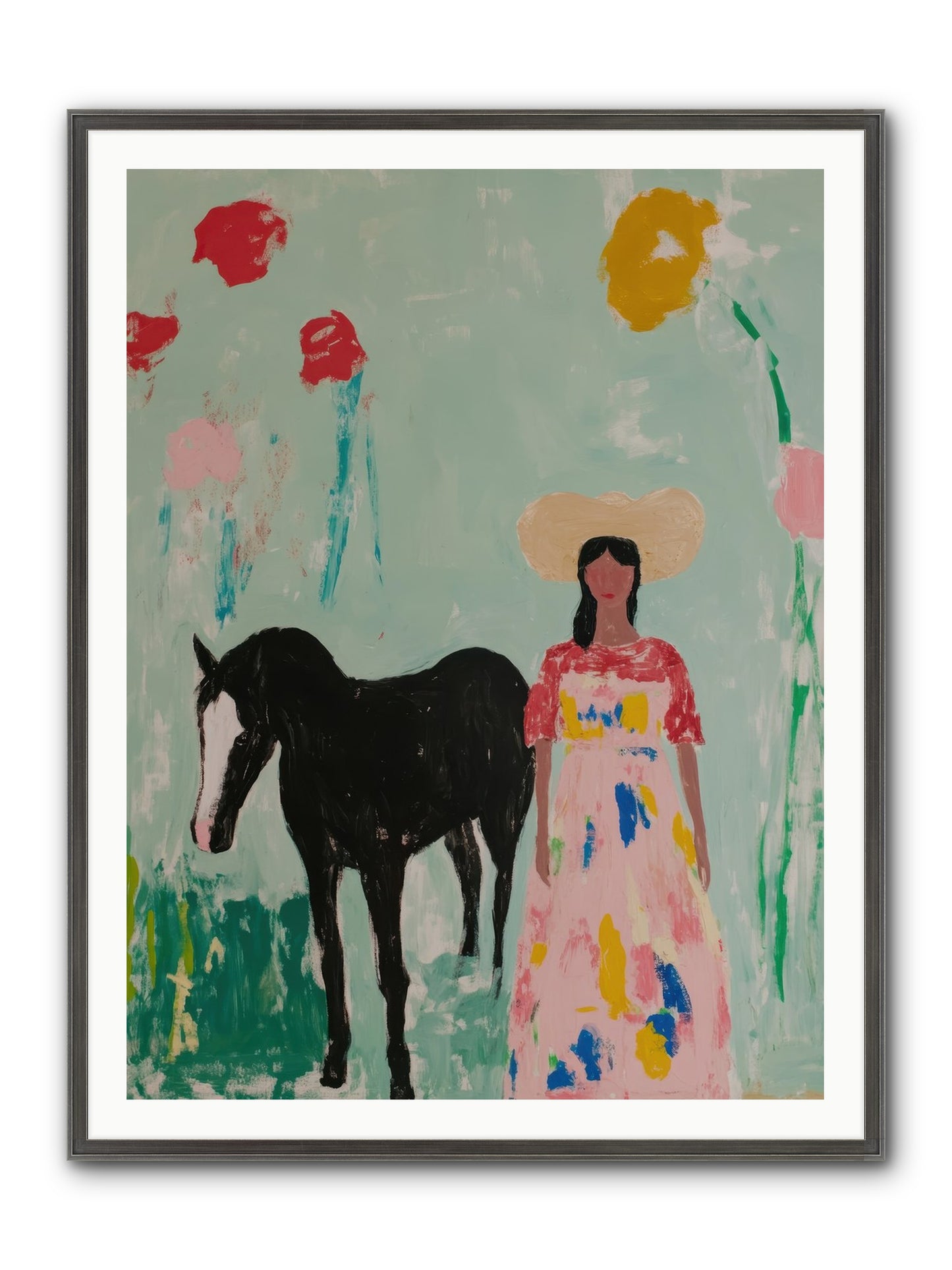 Mesa Moon Melody Framed Print - Slimwoods Black/Silver 36x48