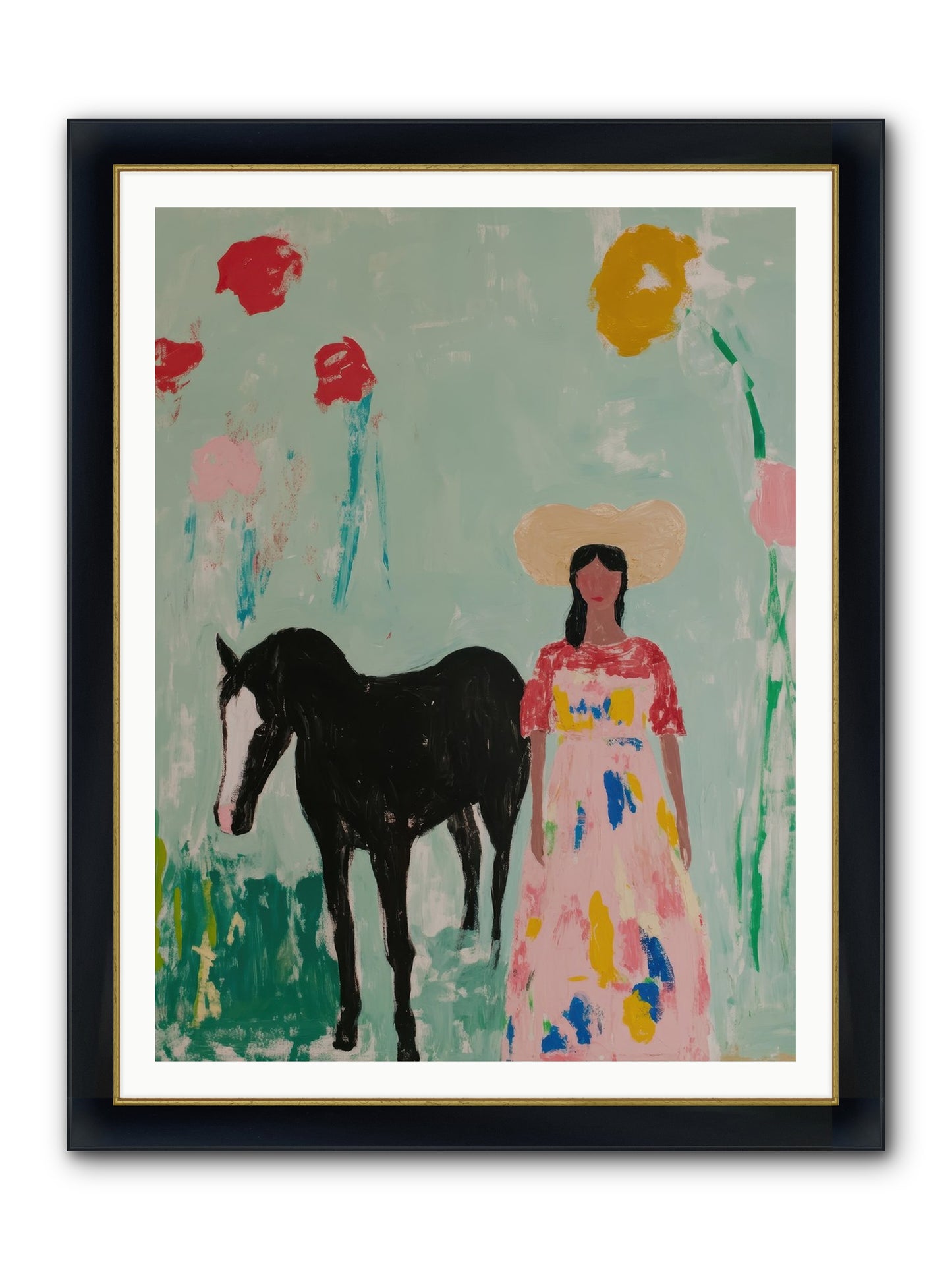 Mesa Moon Melody Framed Print - Wide Black w/Gold 36x48