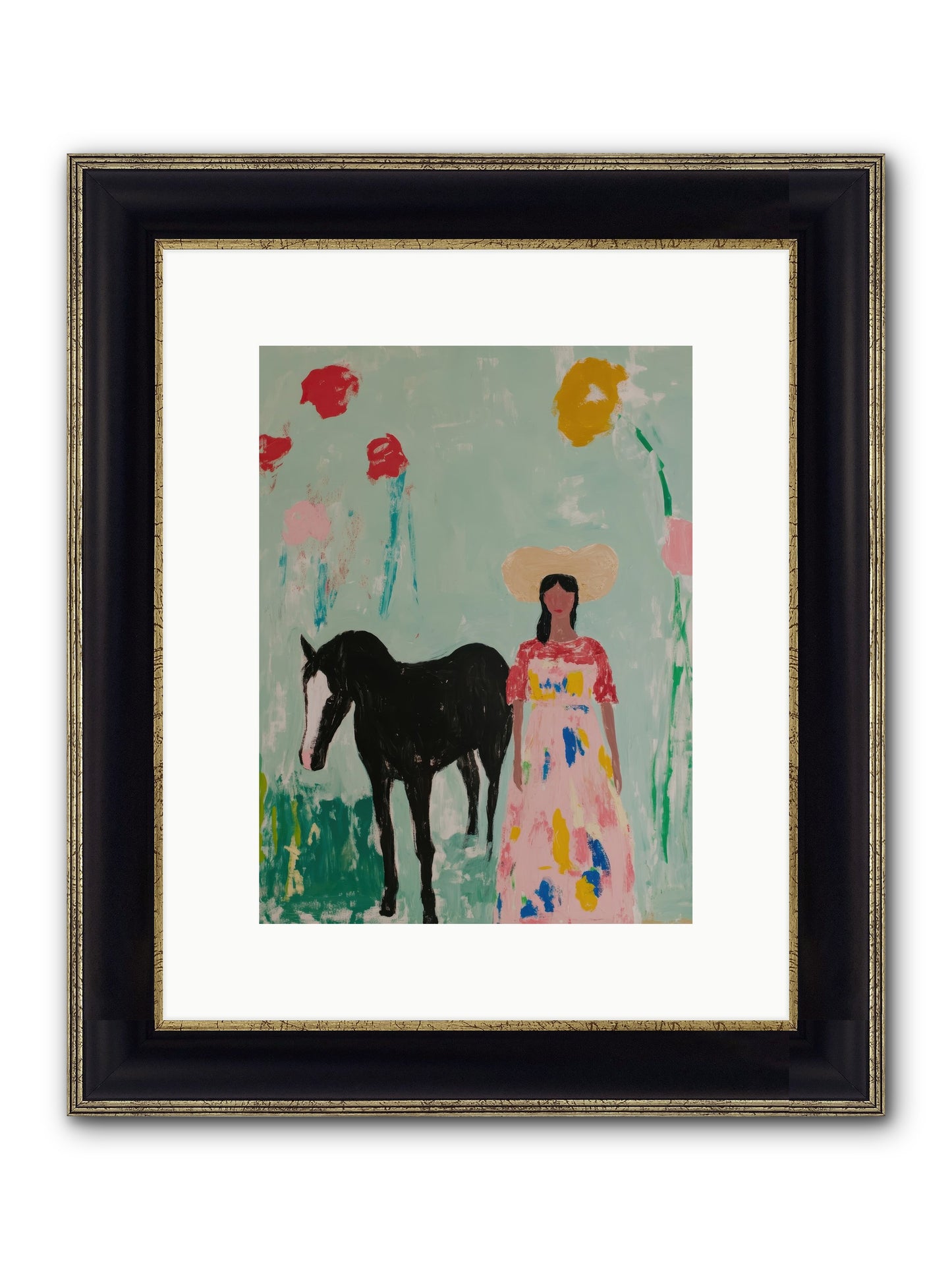 Mesa Moon Melody Framed Print - Black & Gold 9x12