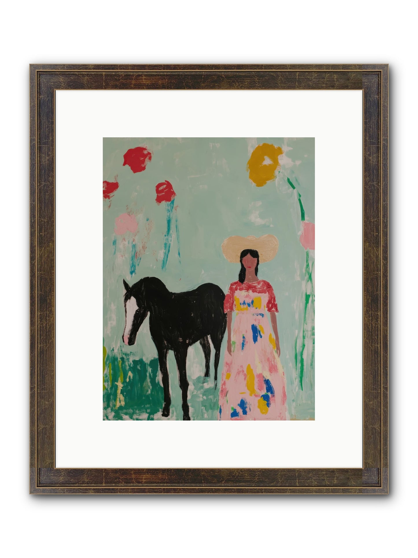Mesa Moon Melody Framed Print - Slimwoods Black/Gold 9x12