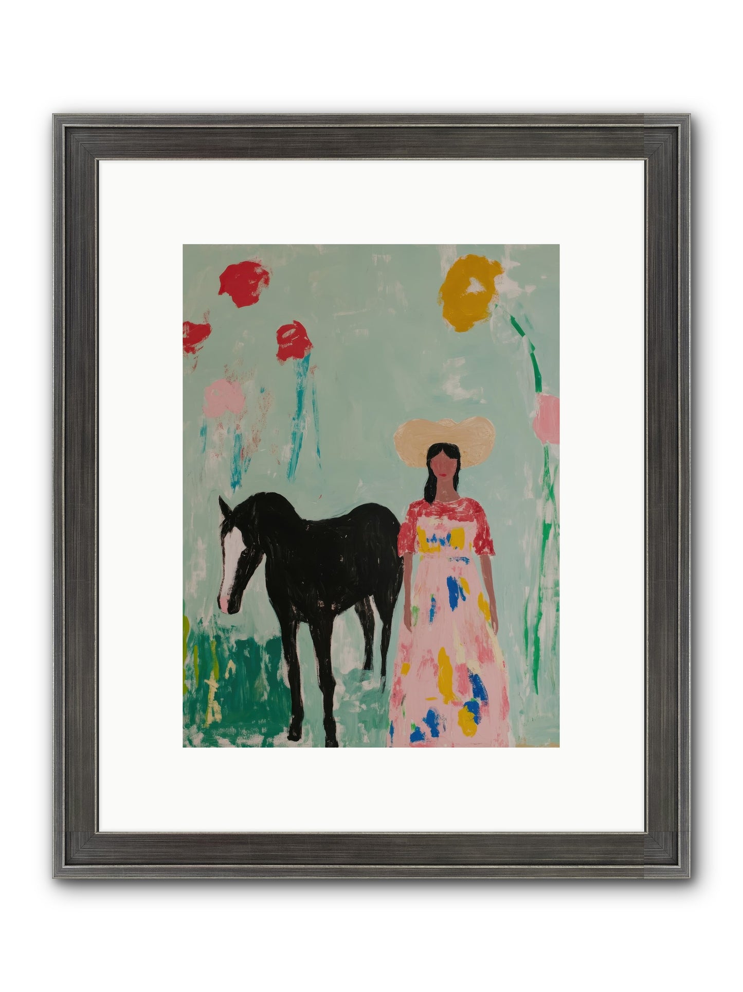 Mesa Moon Melody Framed Print - Slimwoods Black/Silver 9x12