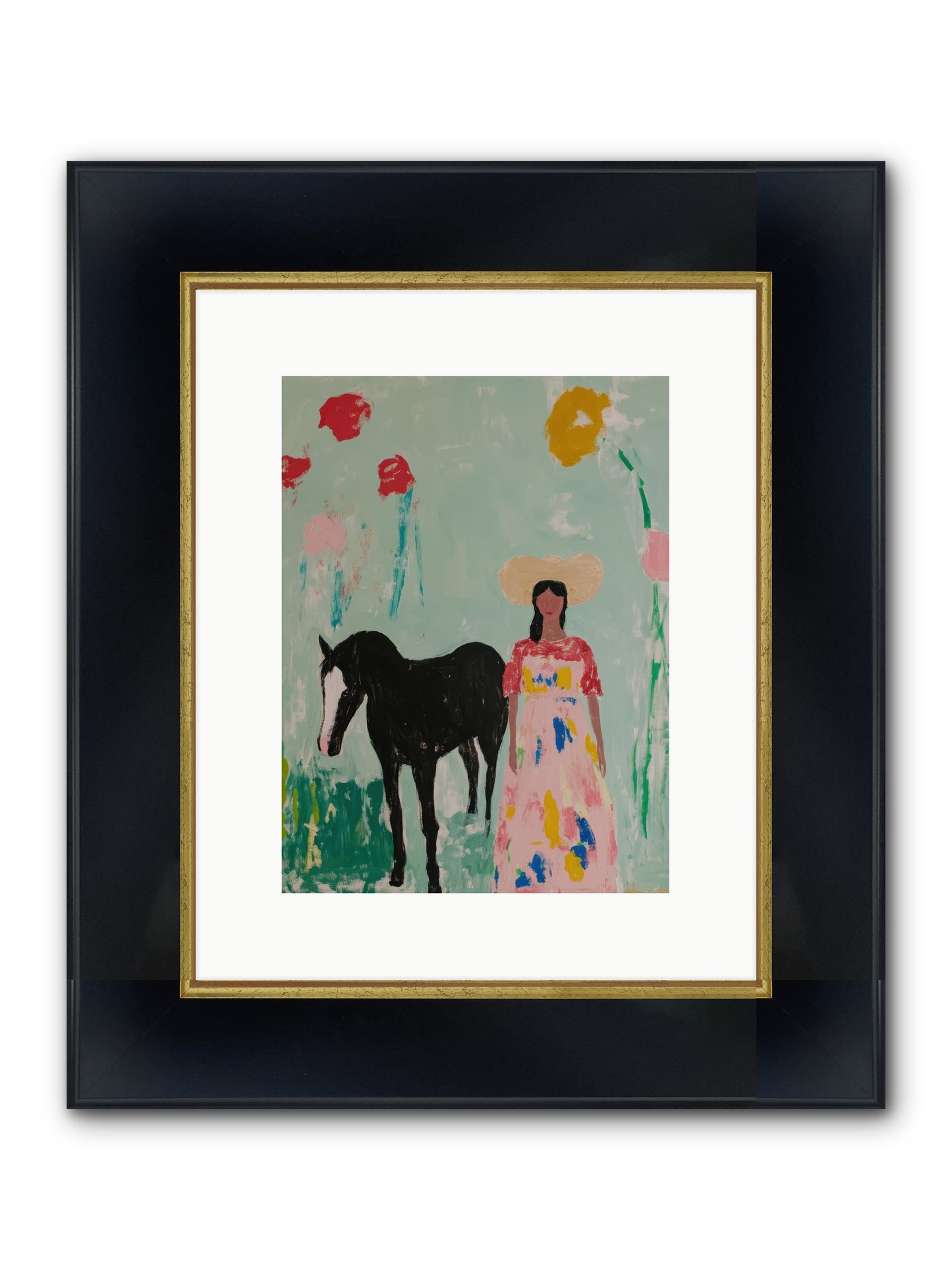 Mesa Moon Melody Framed Print - Wide Black w/Gold 9x12