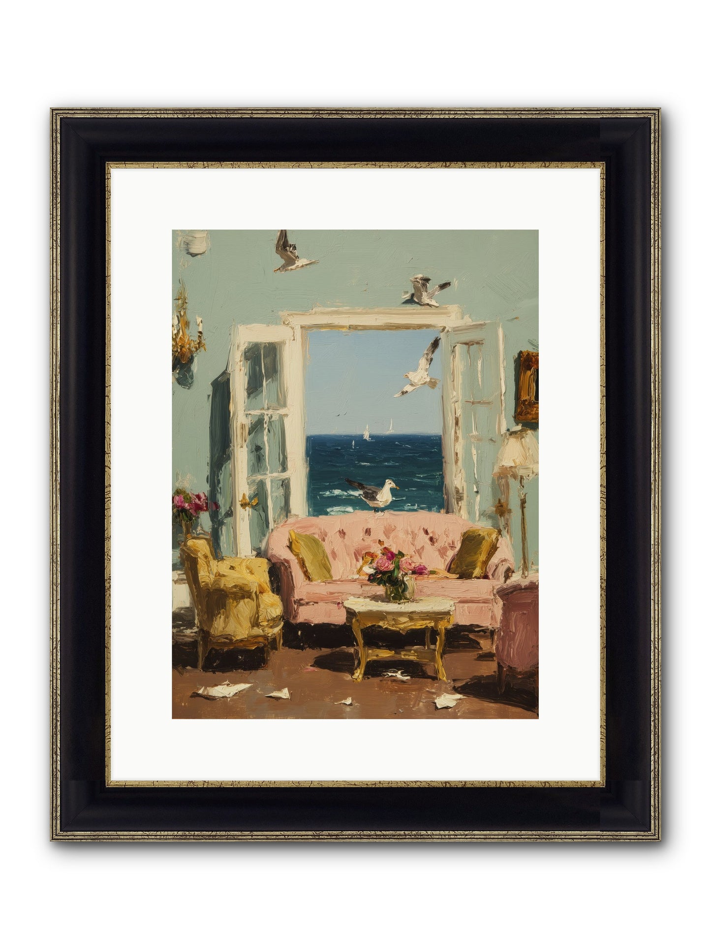 Mesmerized Moments Framed Print - Black & Gold 12x16