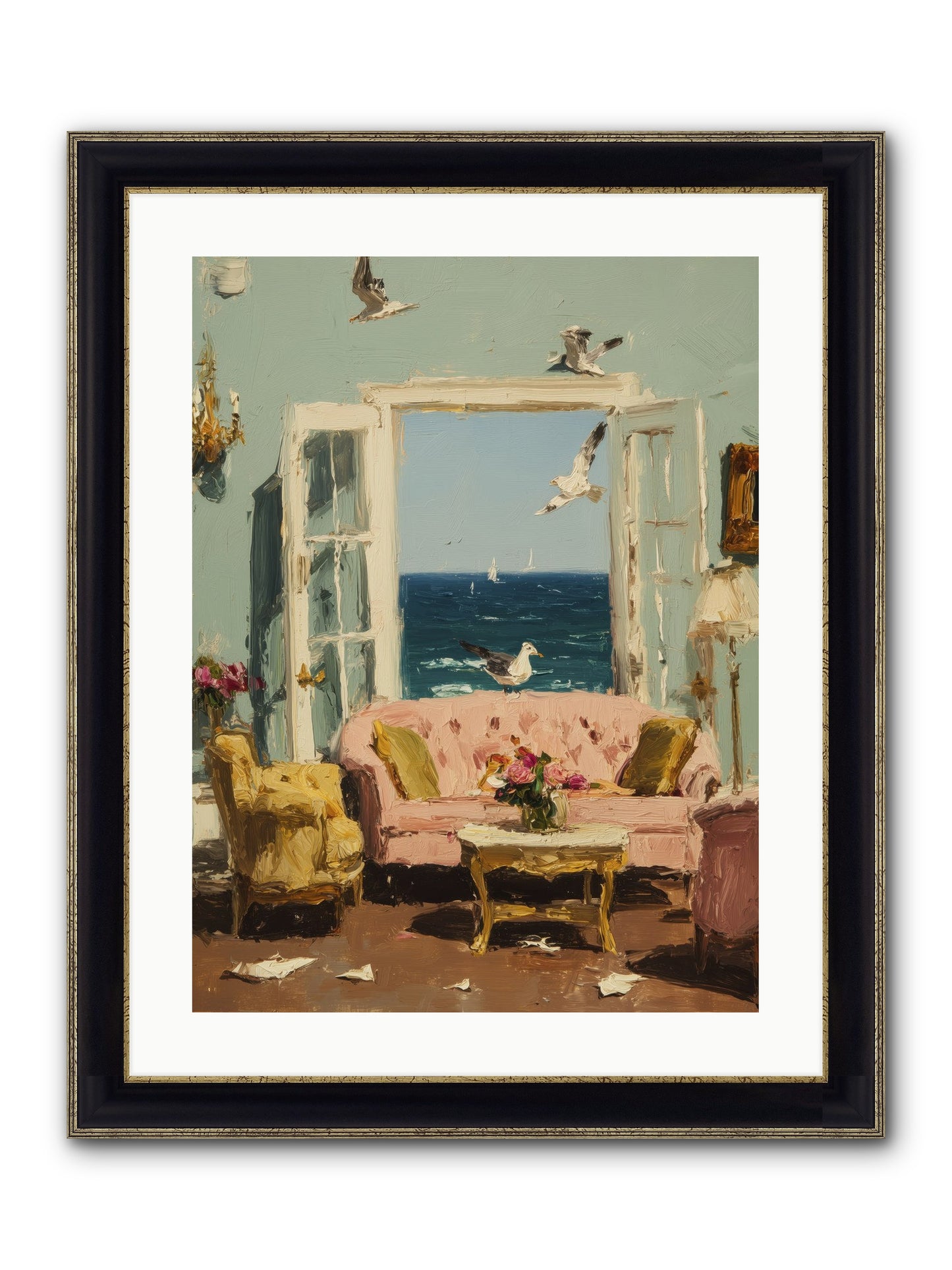 Mesmerized Moments Framed Print - Black & Gold 18x24