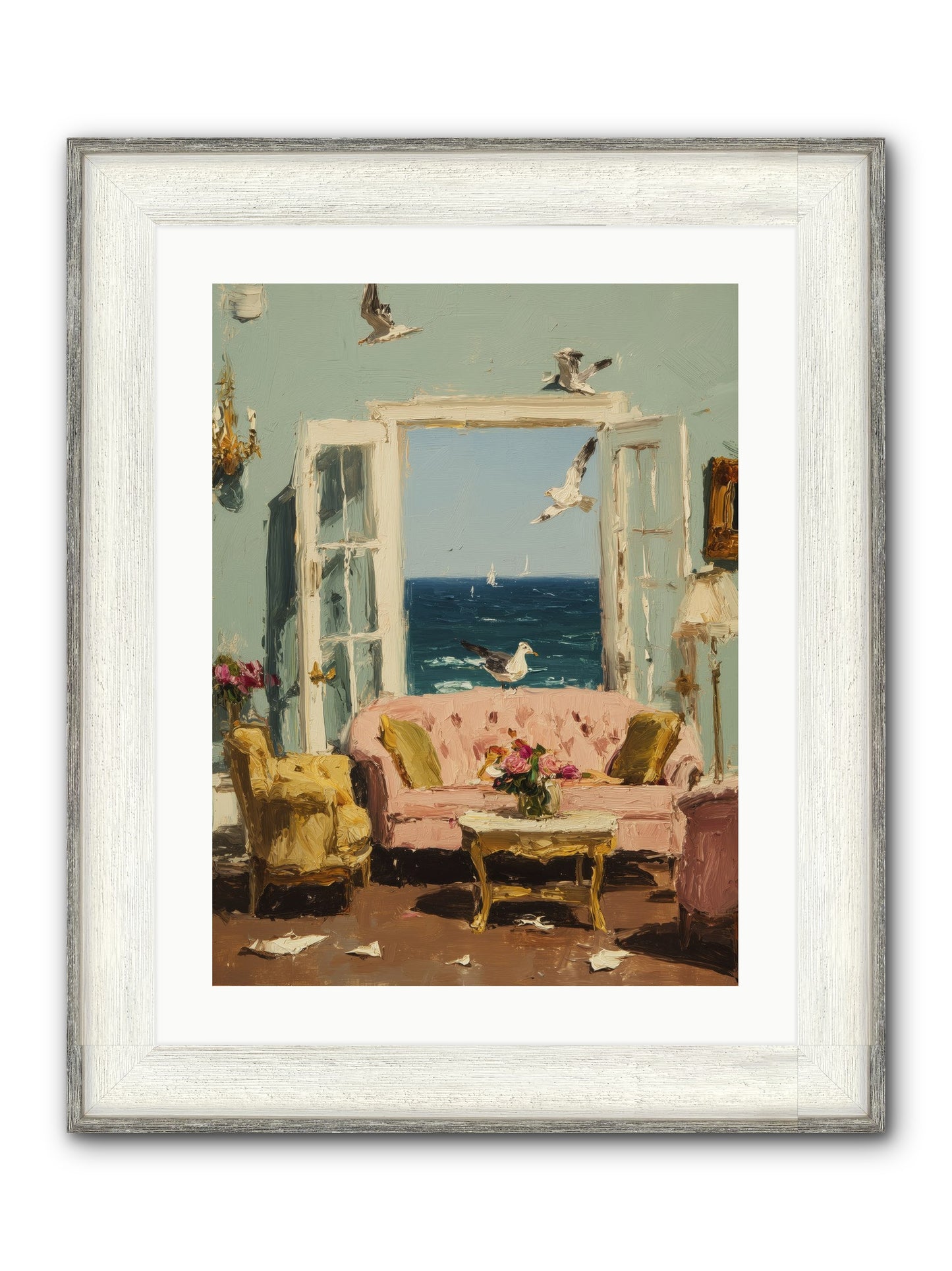 Mesmerized Moments Framed Print - Driftwood White 18x24