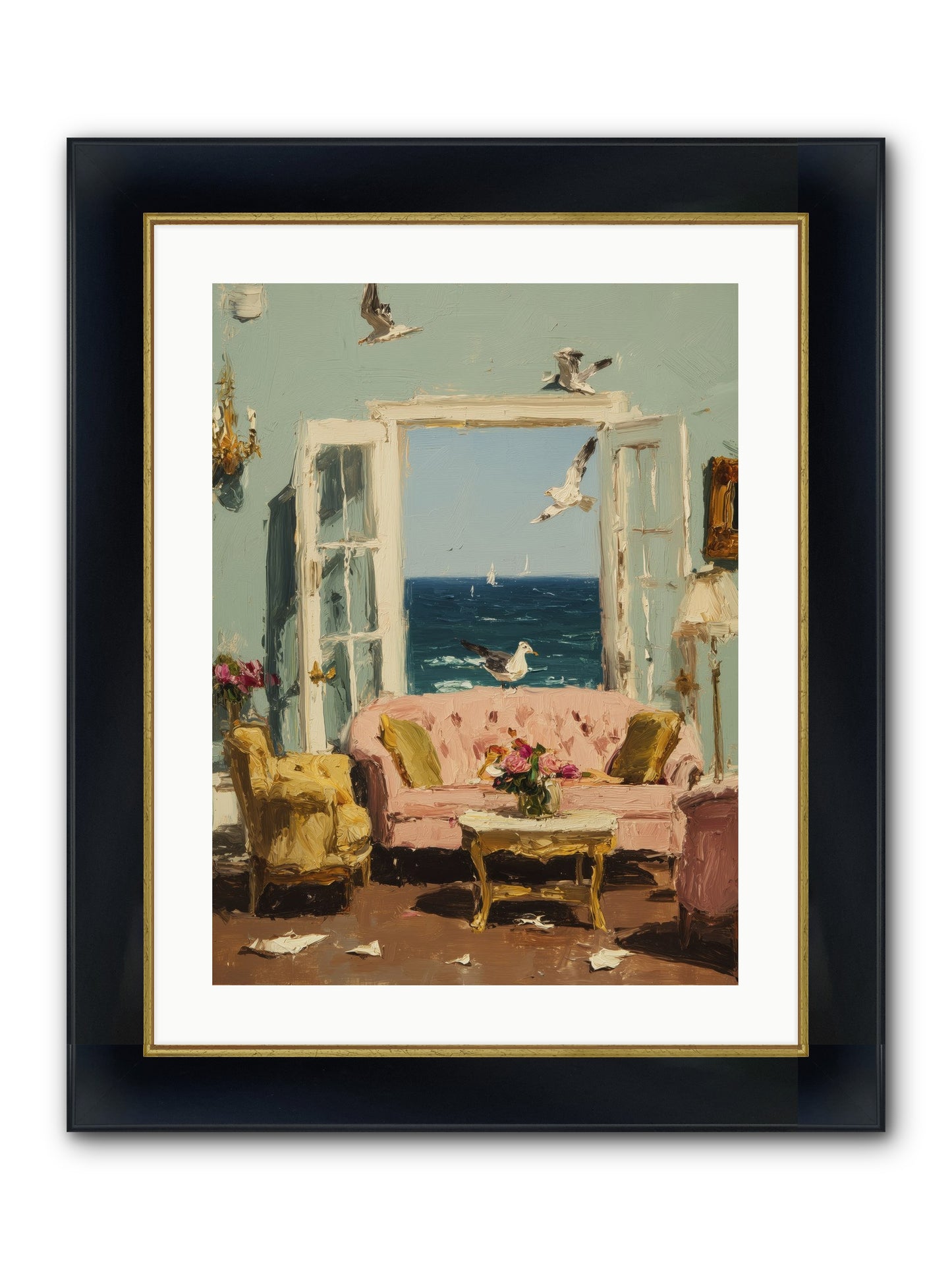 Mesmerized Moments Framed Print - Wide Black w/Gold 18x24