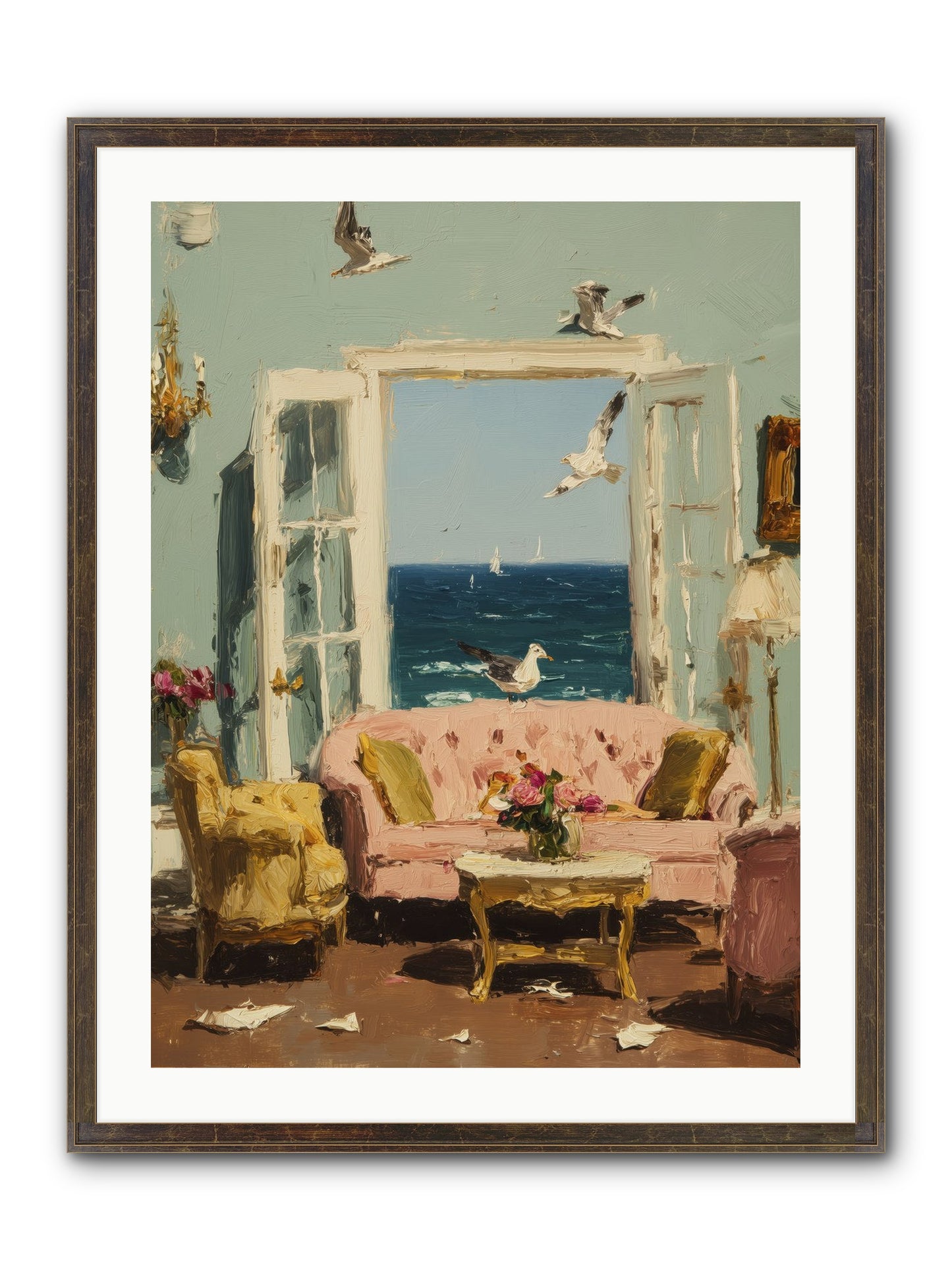 Mesmerized Moments Framed Print - Slimwoods Black/Gold 24x32