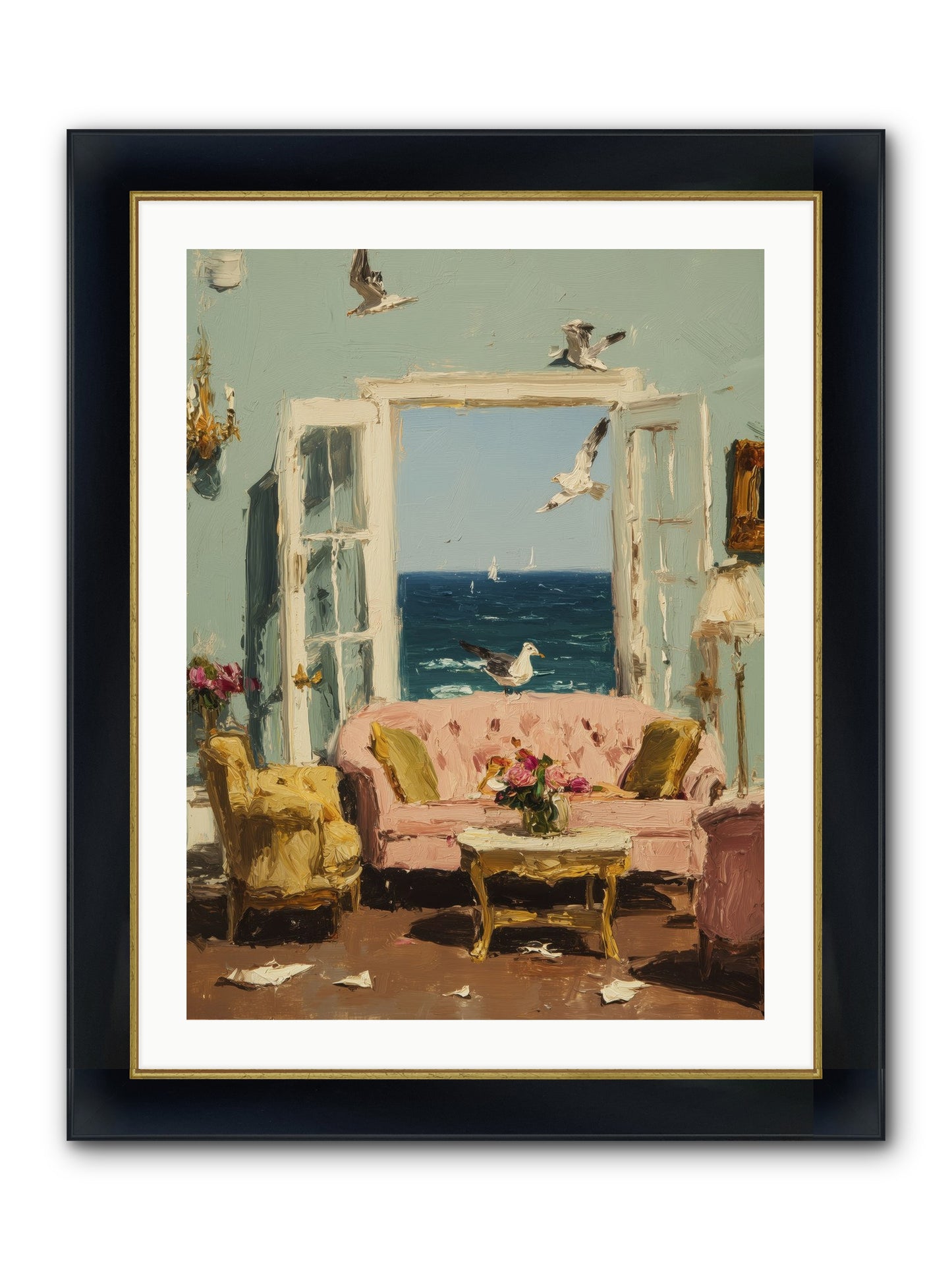 Mesmerized Moments Framed Print - Wide Black w/Gold 24x32