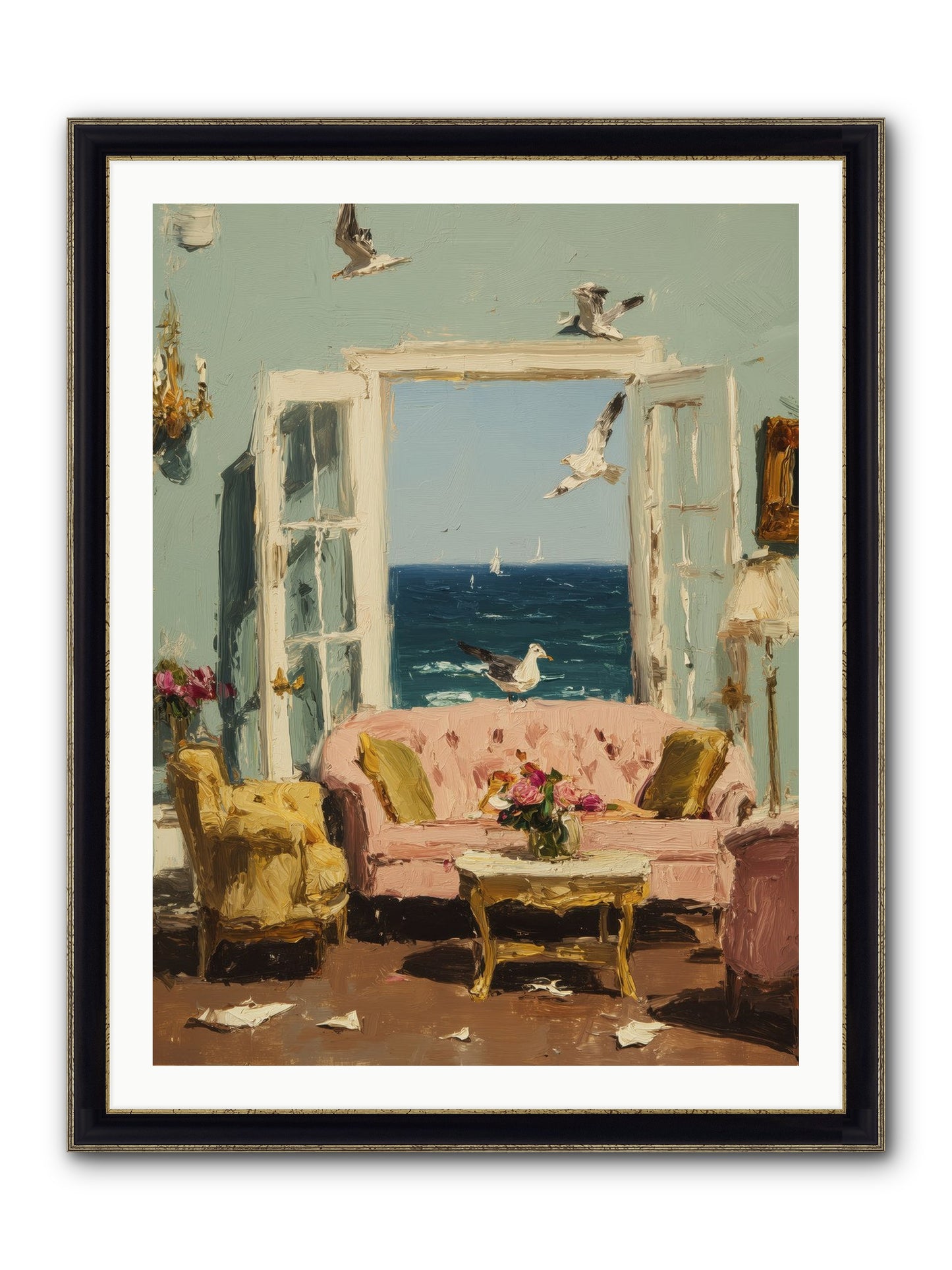 Mesmerized Moments Framed Print - Black & Gold 30x40