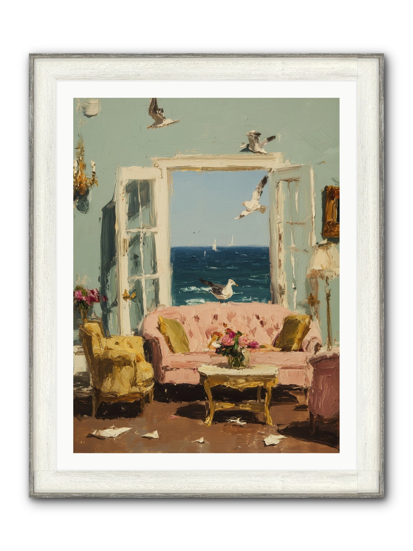Mesmerized Moments Framed Print - Driftwood White 30x40