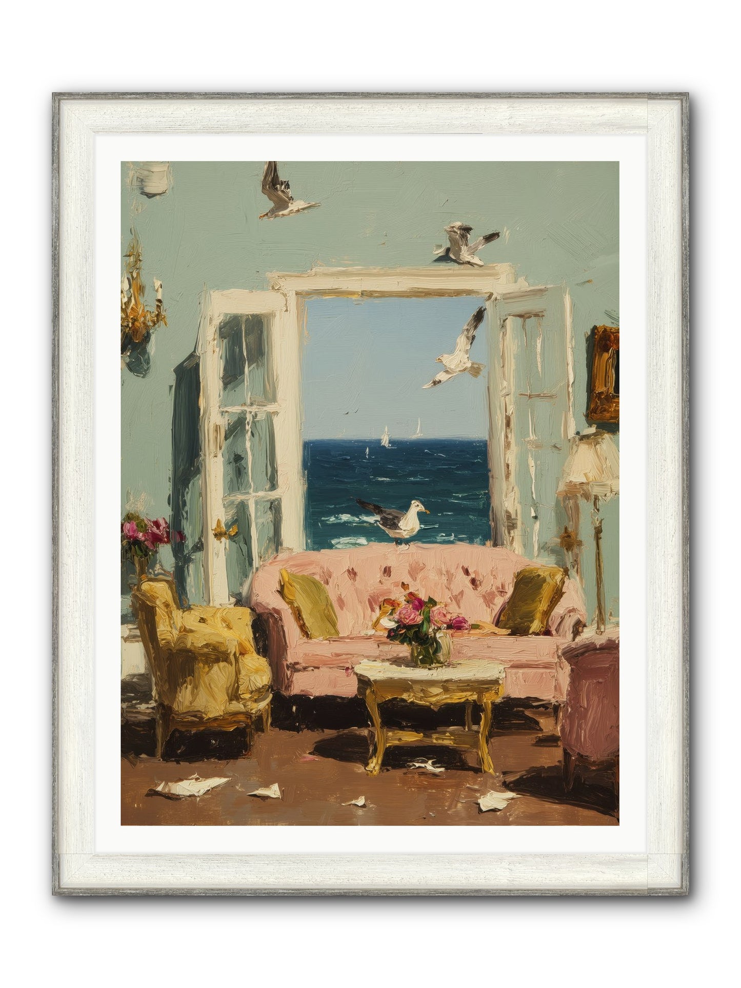 Mesmerized Moments Framed Print - Driftwood White 36x48