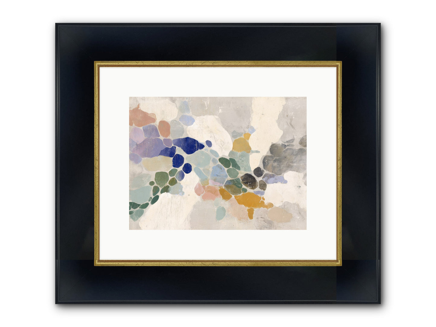 Mica Framed Print - Wide Black w/Gold 12x9