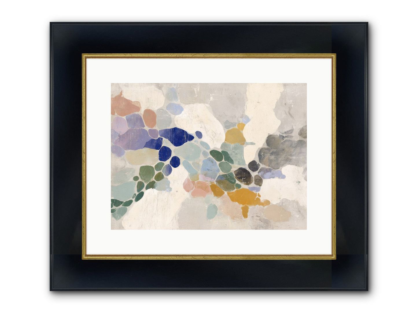 Mica Framed Print - Wide Black w/Gold 16x12