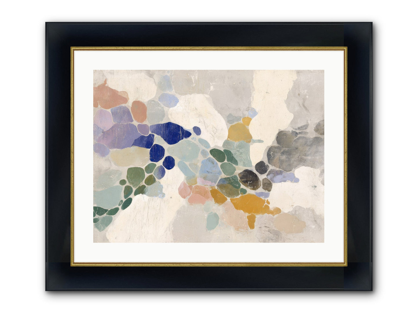 Mica Framed Print - Wide Black w/Gold 24x18