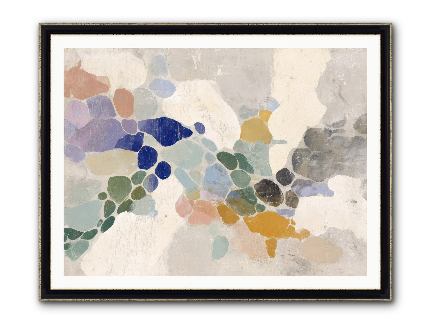 Mica Framed Print - Black & Gold 48x36