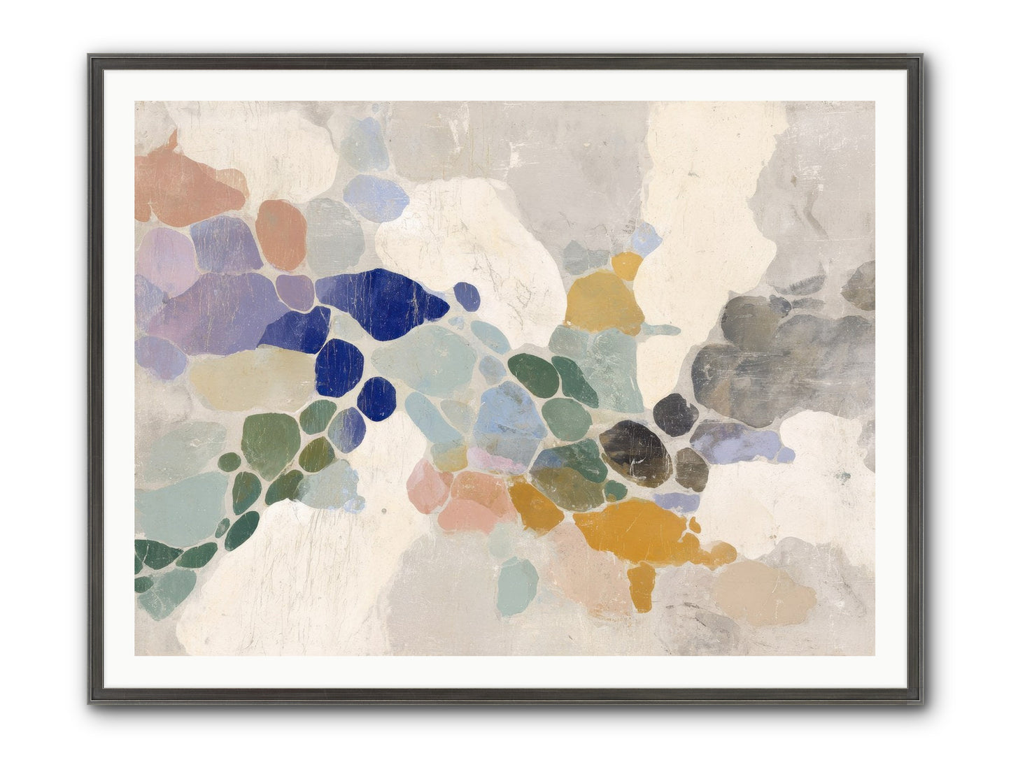 Mica Framed Print - Slimwoods Black/Silver 48x36